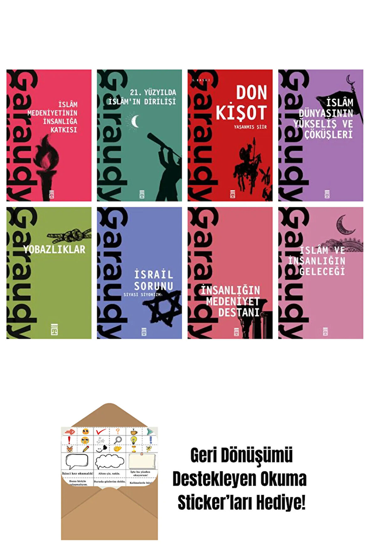 Roger Garaudy 8 Kitap Seti + Okuma Sticker'ları