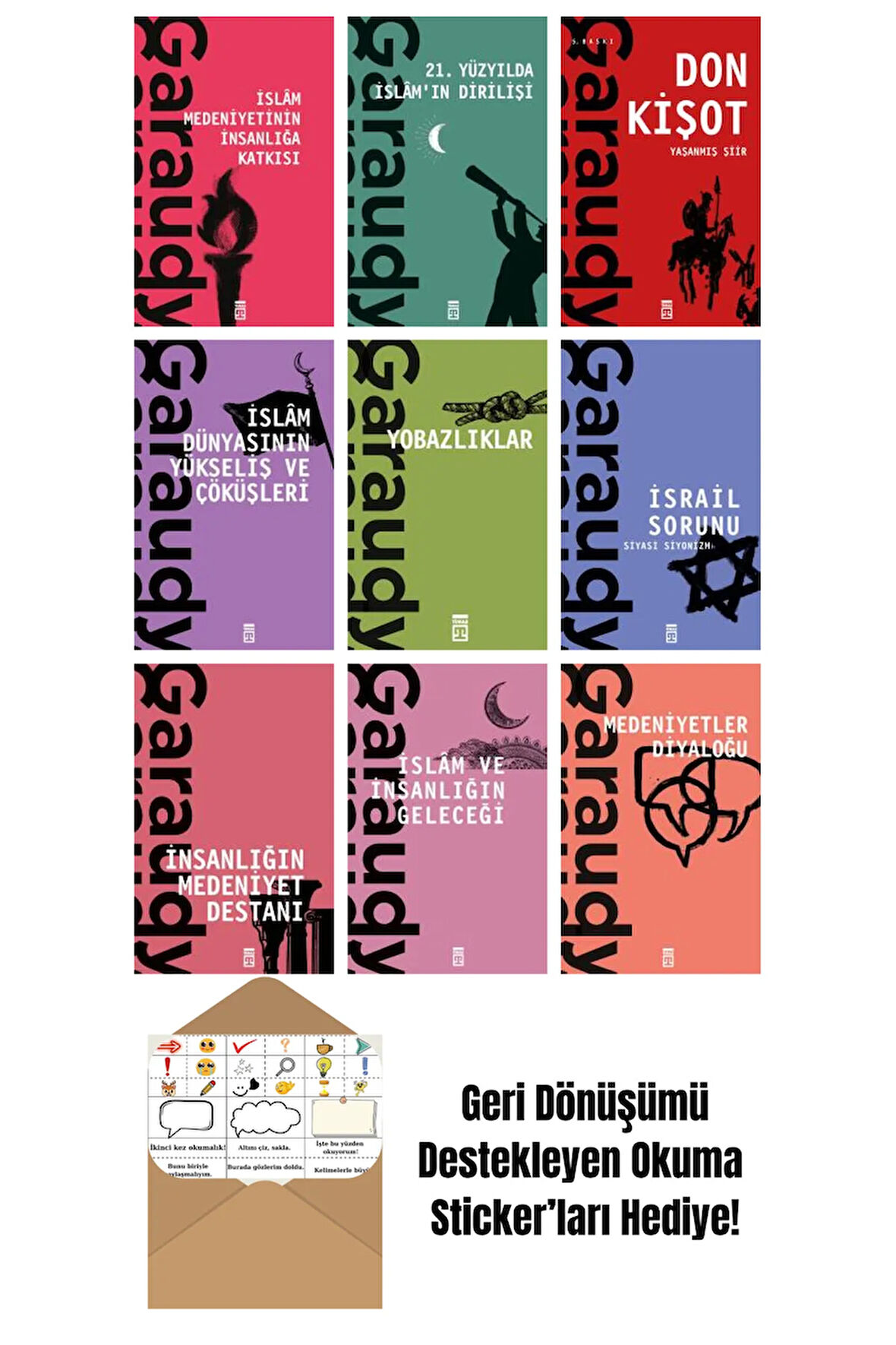Roger Garaudy 9 Kitap Seti + Okuma Sticker'ları