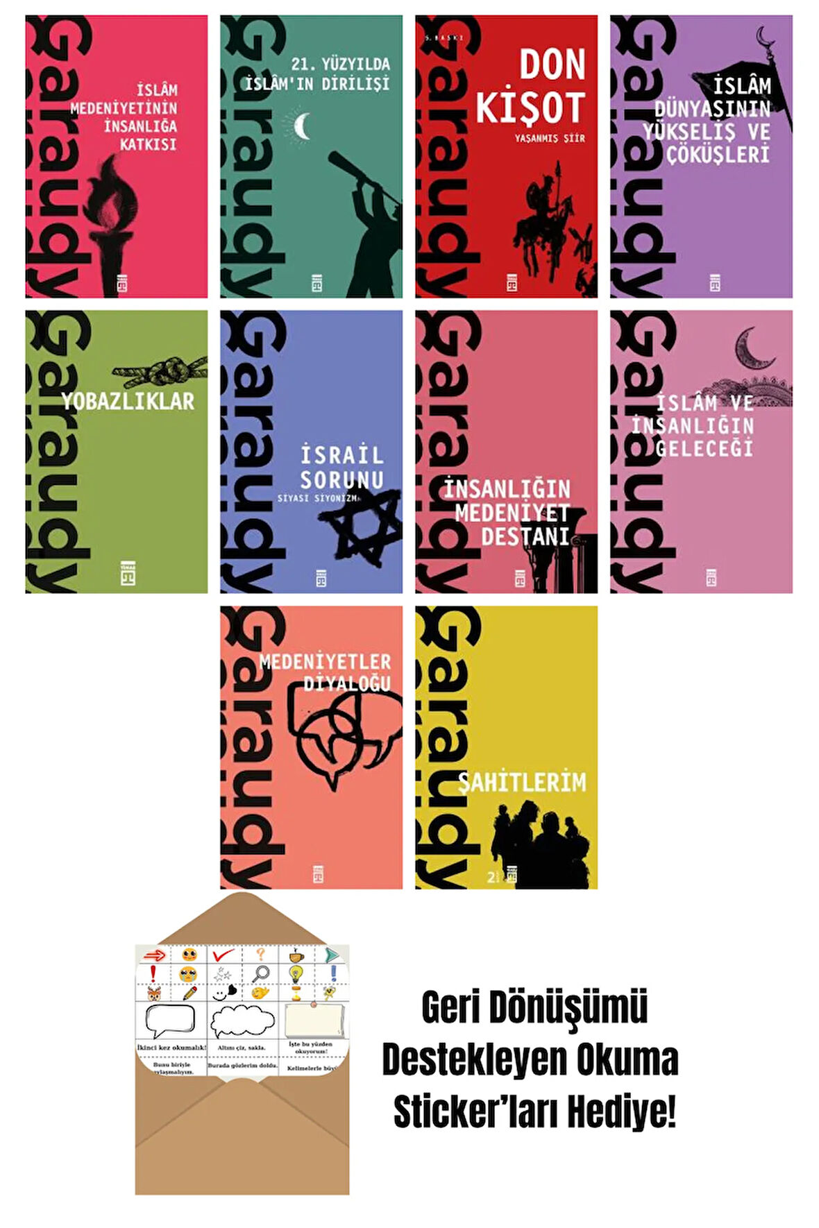 Roger Garaudy 10 Kitap Seti + Okuma Sticker'ları
