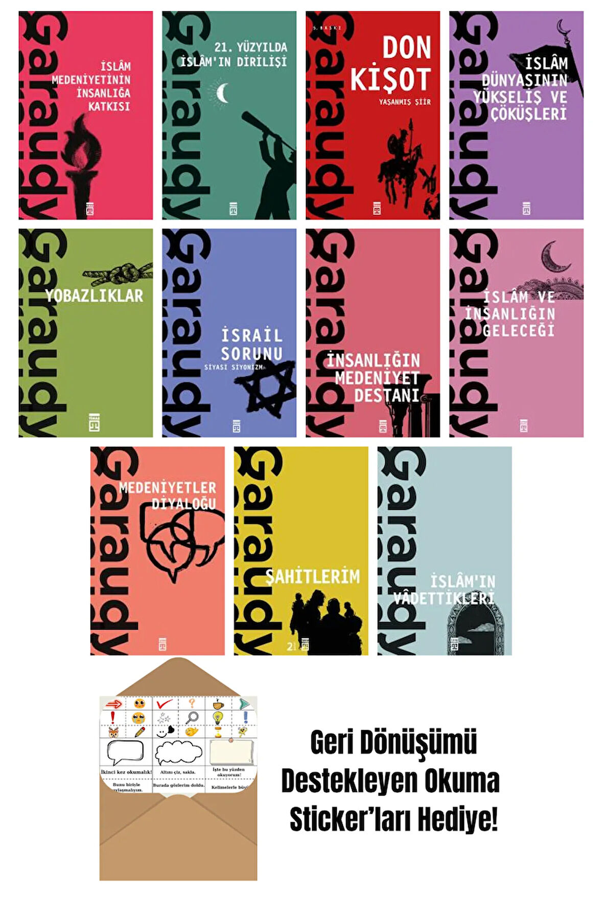 Roger Garaudy 11 Kitap Seti + Okuma Sticker'ları