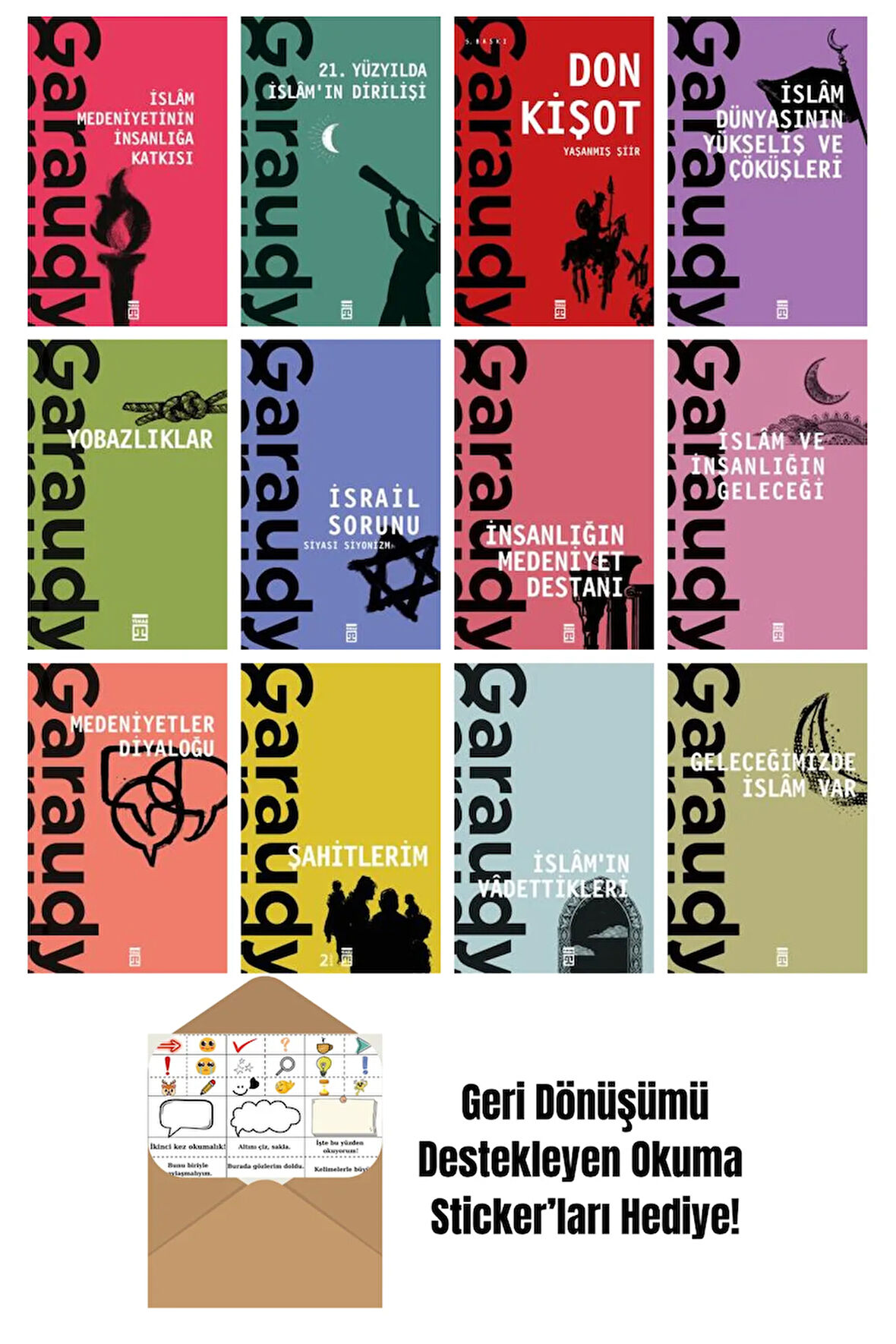 Roger Garaudy 12 Kitap Seti + Okuma Sticker'ları