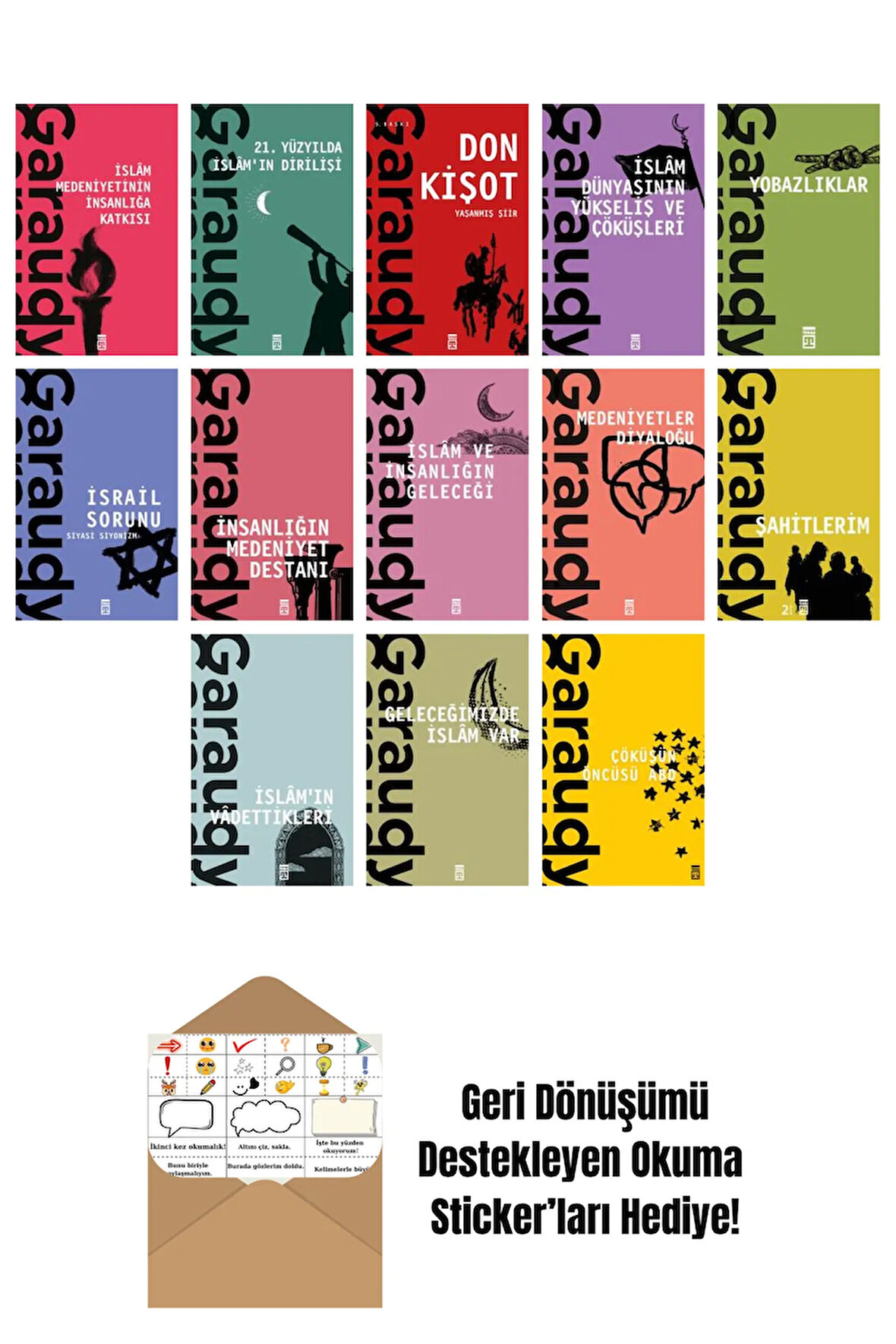 Roger Garaudy 13 Kitap Seti + Okuma Sticker'ları