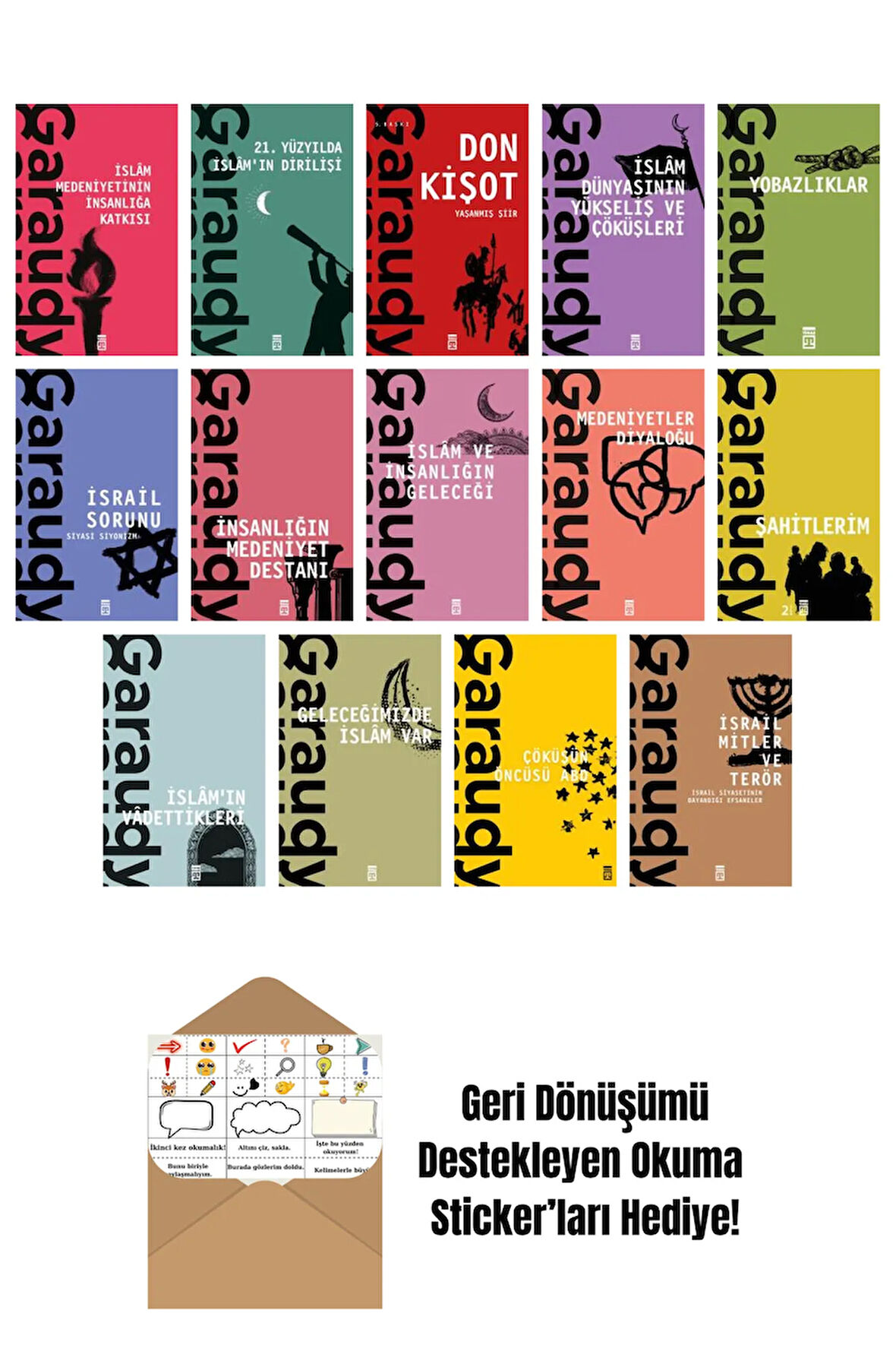 Roger Garaudy 14 Kitap Seti + Okuma Sticker'ları