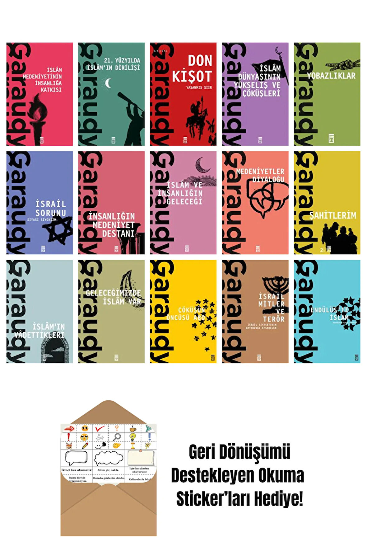 Roger Garaudy 15 Kitap Seti + Okuma Sticker'ları