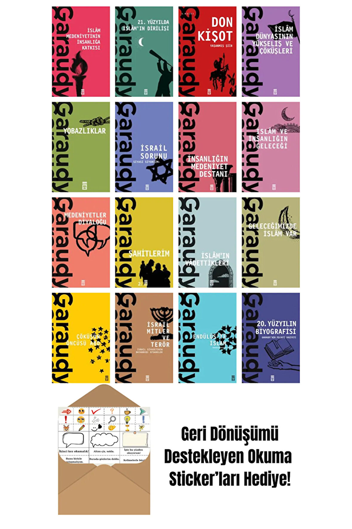 Roger Garaudy 16 Kitap Seti + Okuma Sticker'ları