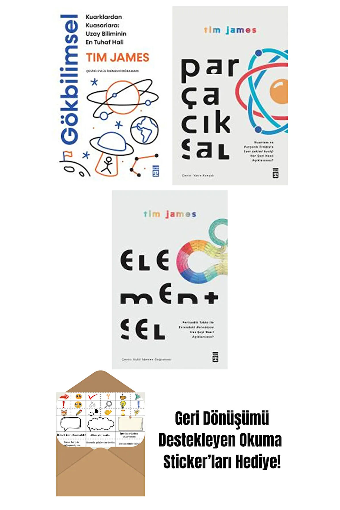 Tim James 3 Kitap Seti + Okuma Sticker'ları