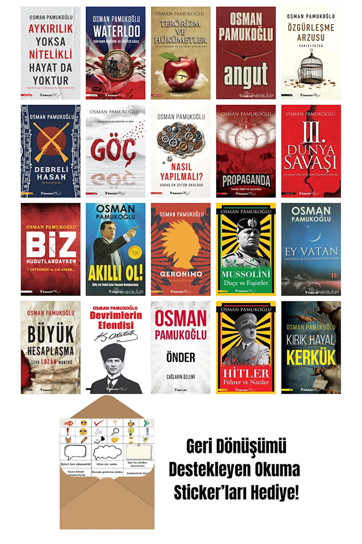 Osman Pamukoğlu 20 Kitap Seti + Okuma Sticker'ları