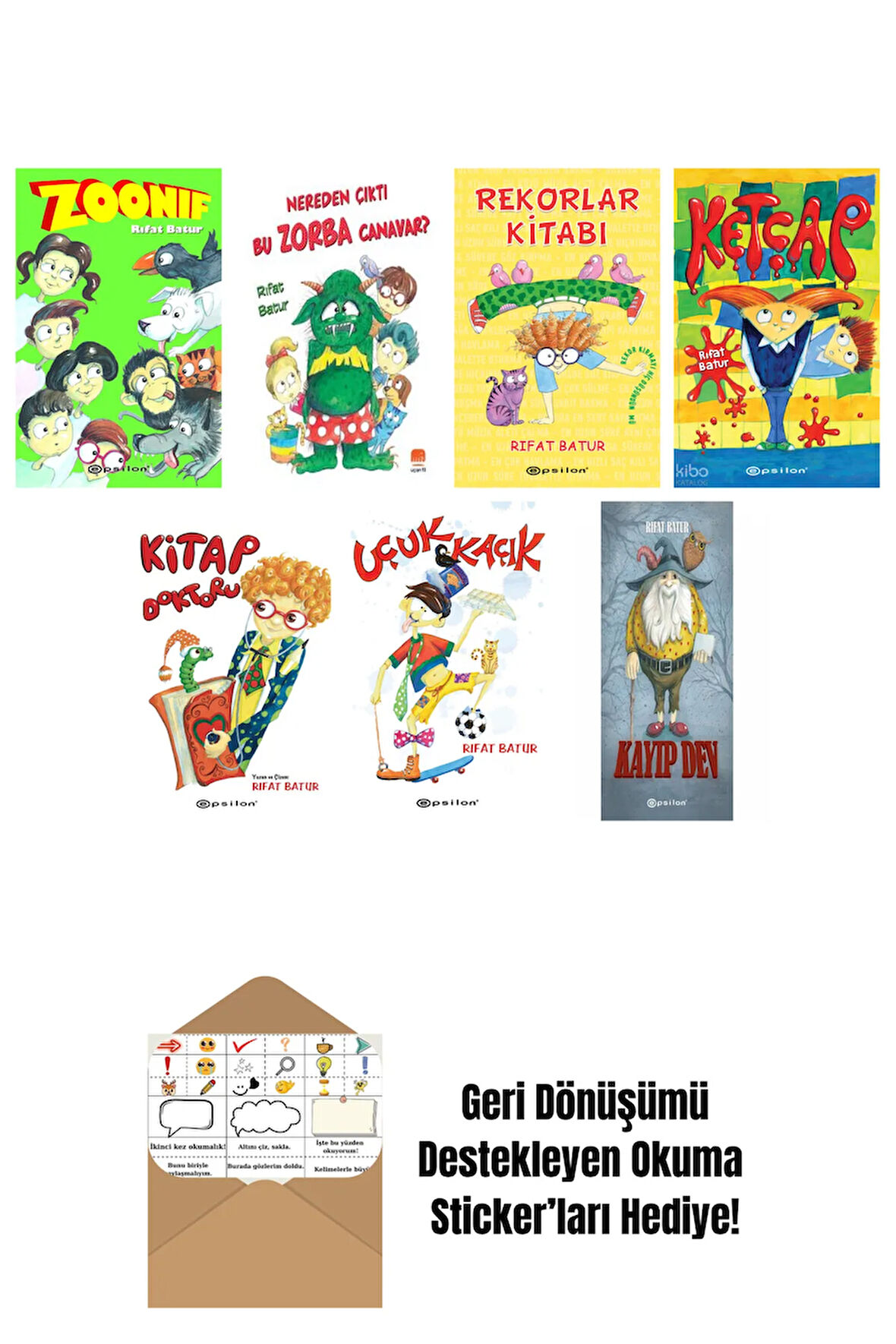 Rıfat Batur 8 Kitap Seti + Okuma Sticker'ları
