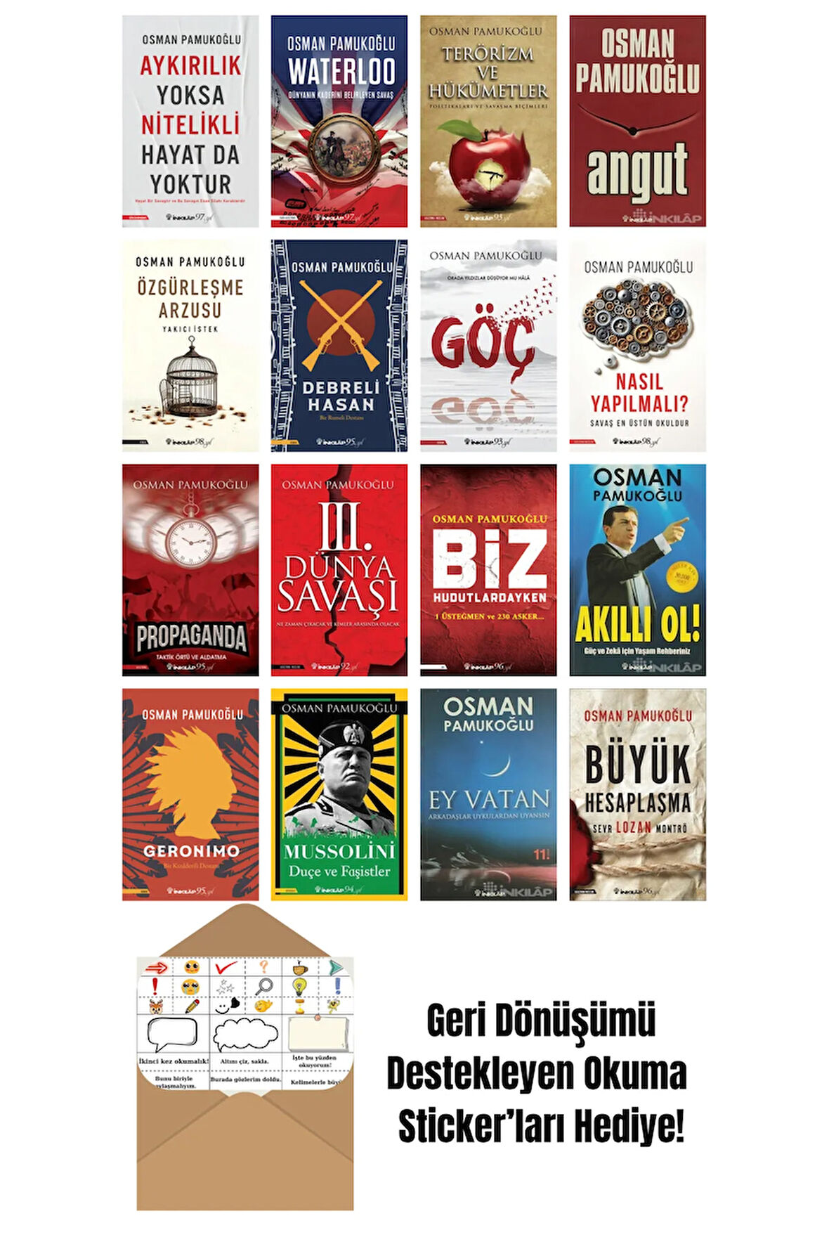 Osman Pamukoğlu 16 Kitap Seti + Okuma Sticker'ları