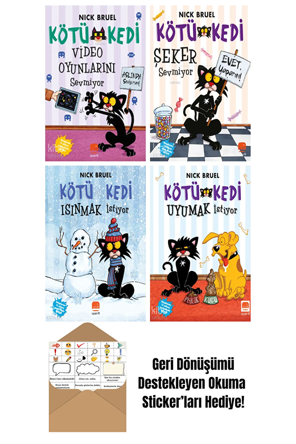 Nick Bruel 4 Kitap Seti + Okuma Sticker'ları