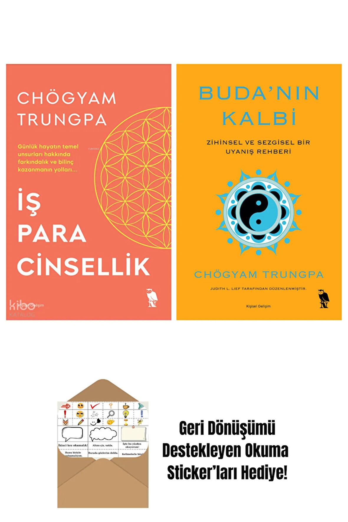 Chögyam Trungpa 2 Kitap Seti + Okuma Sticker'ları