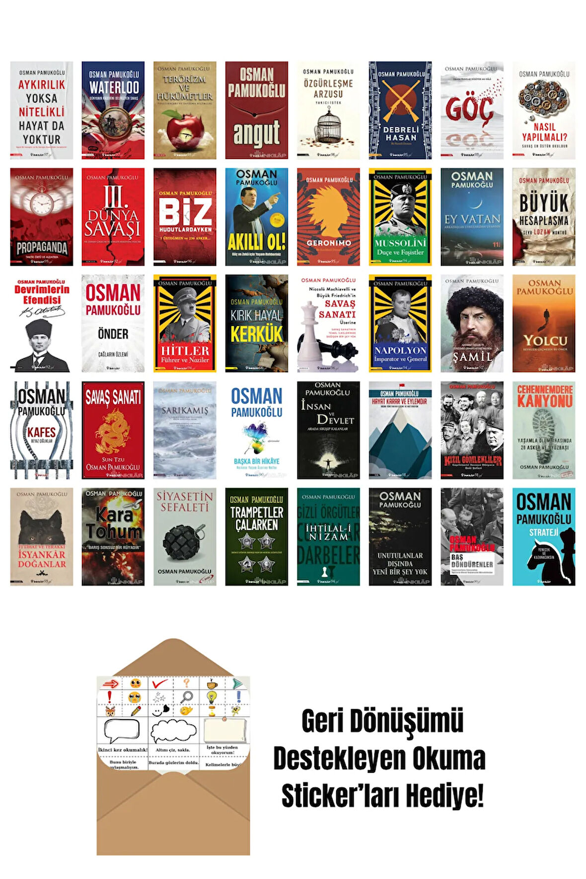Osman Pamukoğlu 40 Kitap Seti + Okuma Sticker'ları
