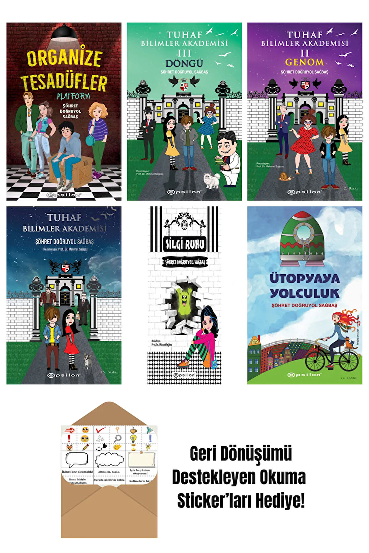 Şöhret Doğruyol Sağbaş 6 Kitap Seti + Okuma Sticker'ları