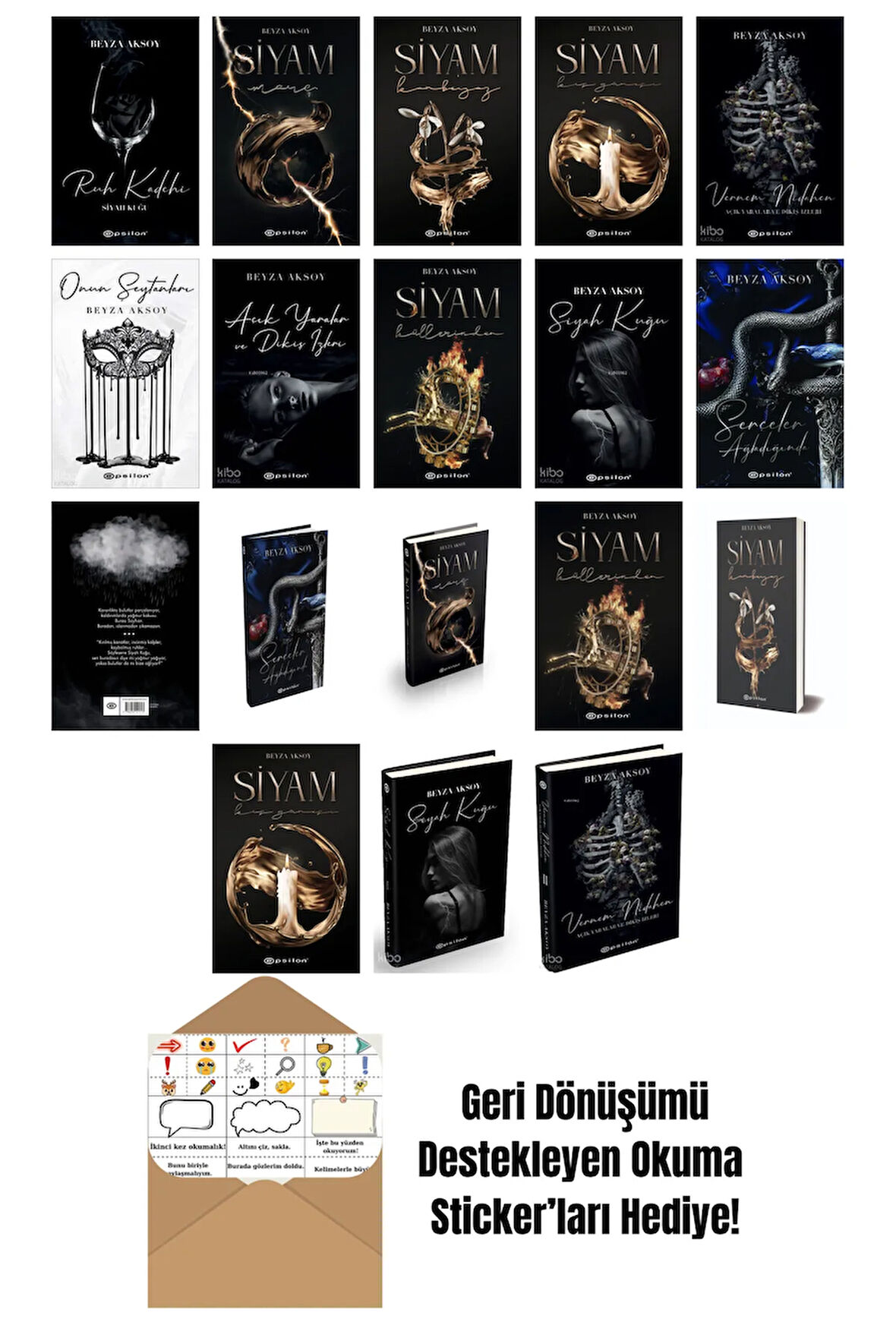 Beyza Aksoy 18 Kitap Seti + Okuma Sticker'ları
