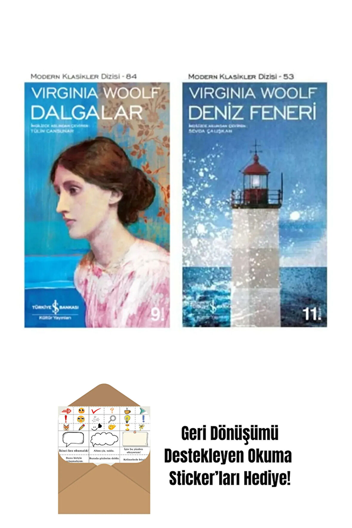 Virginia Woolf 2 Kitap Set + Okuma Sticker'ları