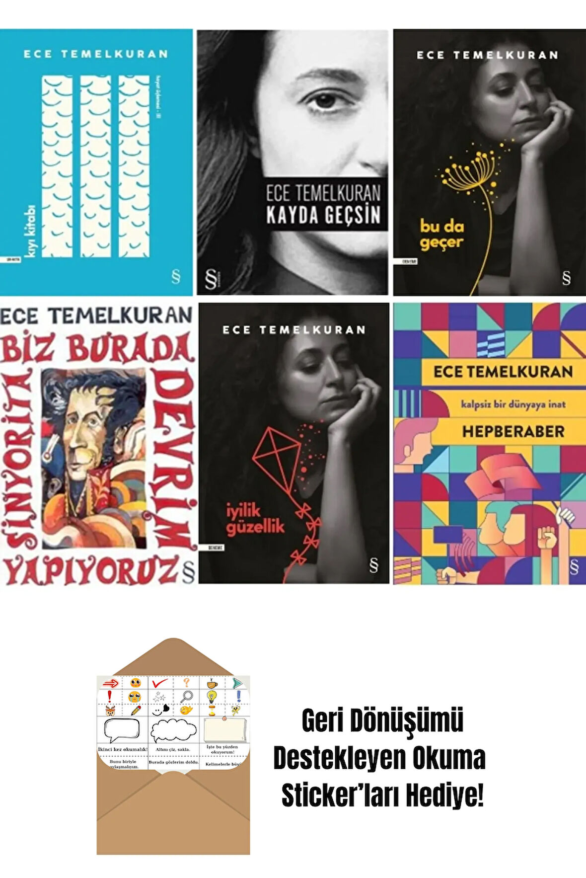 Ece Temelkuran 6 Kitap Set + Okuma Sticker'ları