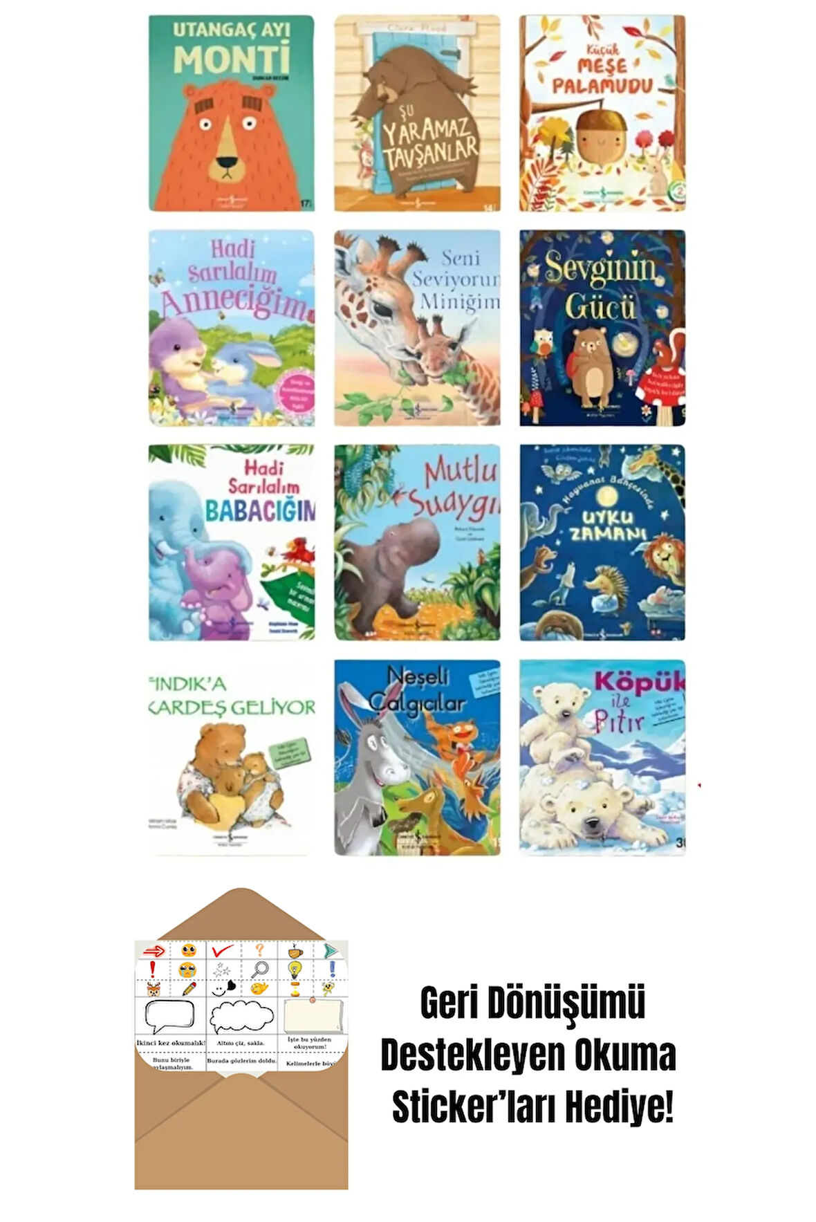 İş Bankası Resimli Hikayeler 12 Kitap Set + Okuma Sticker'ları