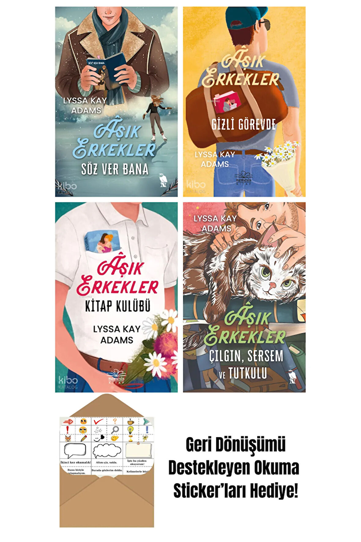 Lyssa Kay Adams 4 Kitap Seti + Okuma Sticker'ları
