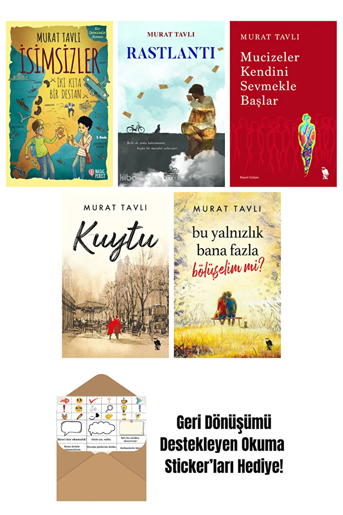 Murat Tavlı 5 Kitap Seti + Okuma Sticker'ları