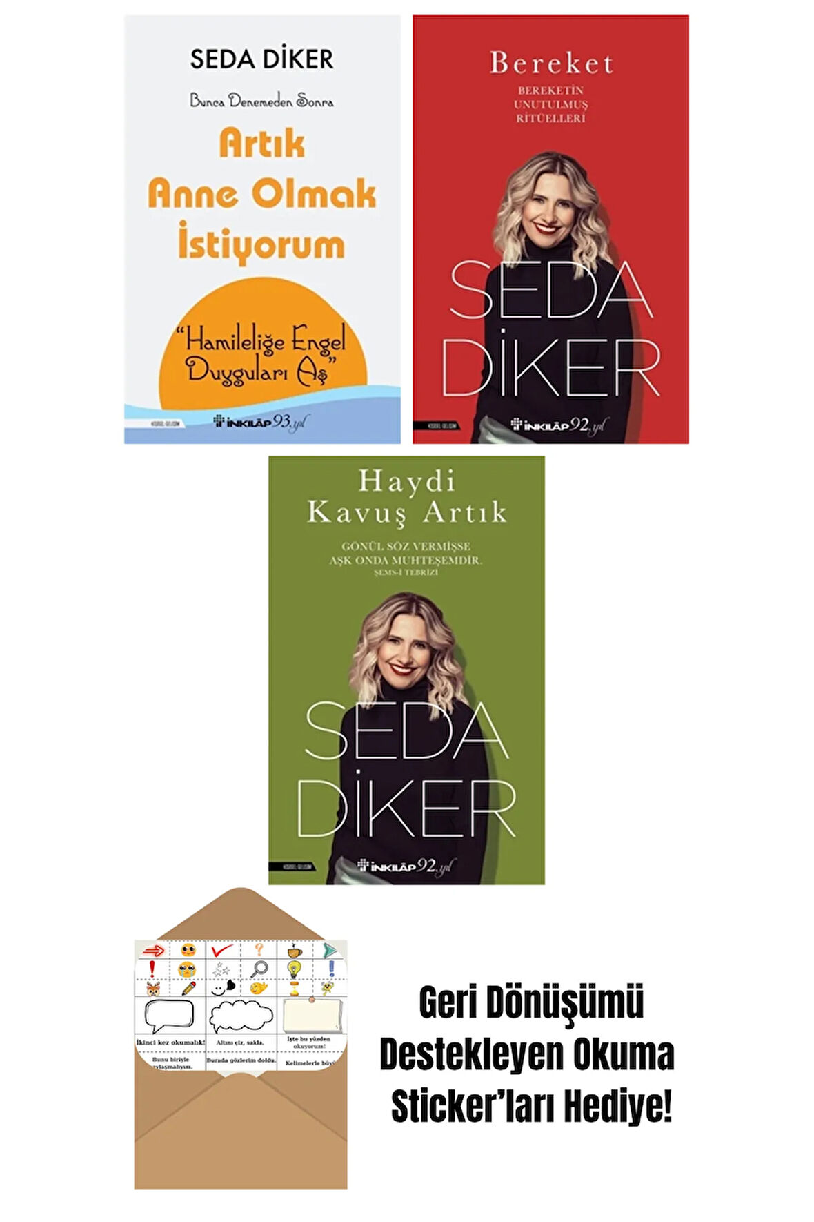Seda Diker 3 Kitap Seti + Okuma Sticker'ları