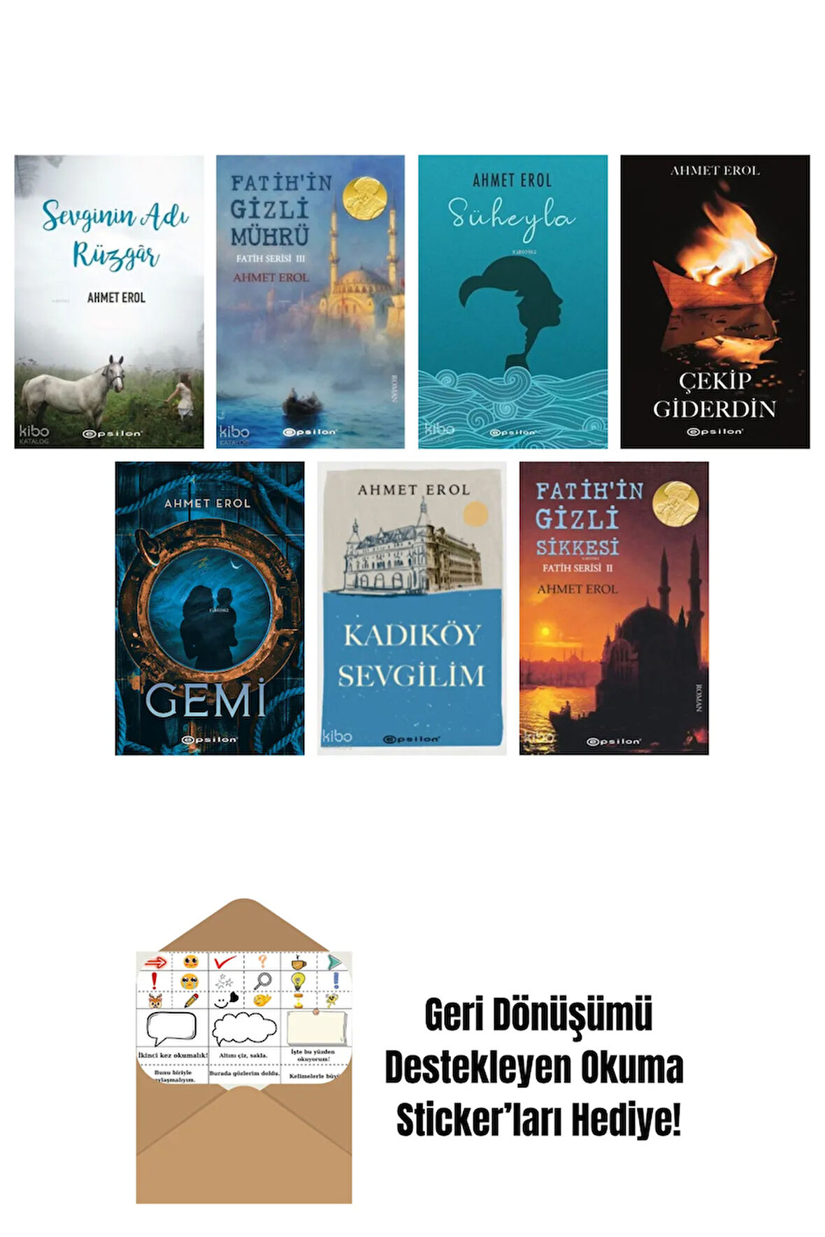Ahmet Erol 7 Kitap Seti + Okuma Sticker'ları
