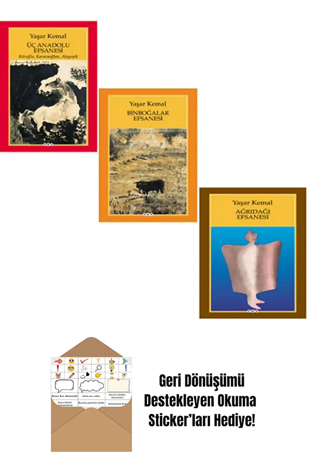 Ağrıdağı Efsanesi - Üç Anadolu Efsanesi - Binboğalar Efsanesi + Okuma Sticker'ları