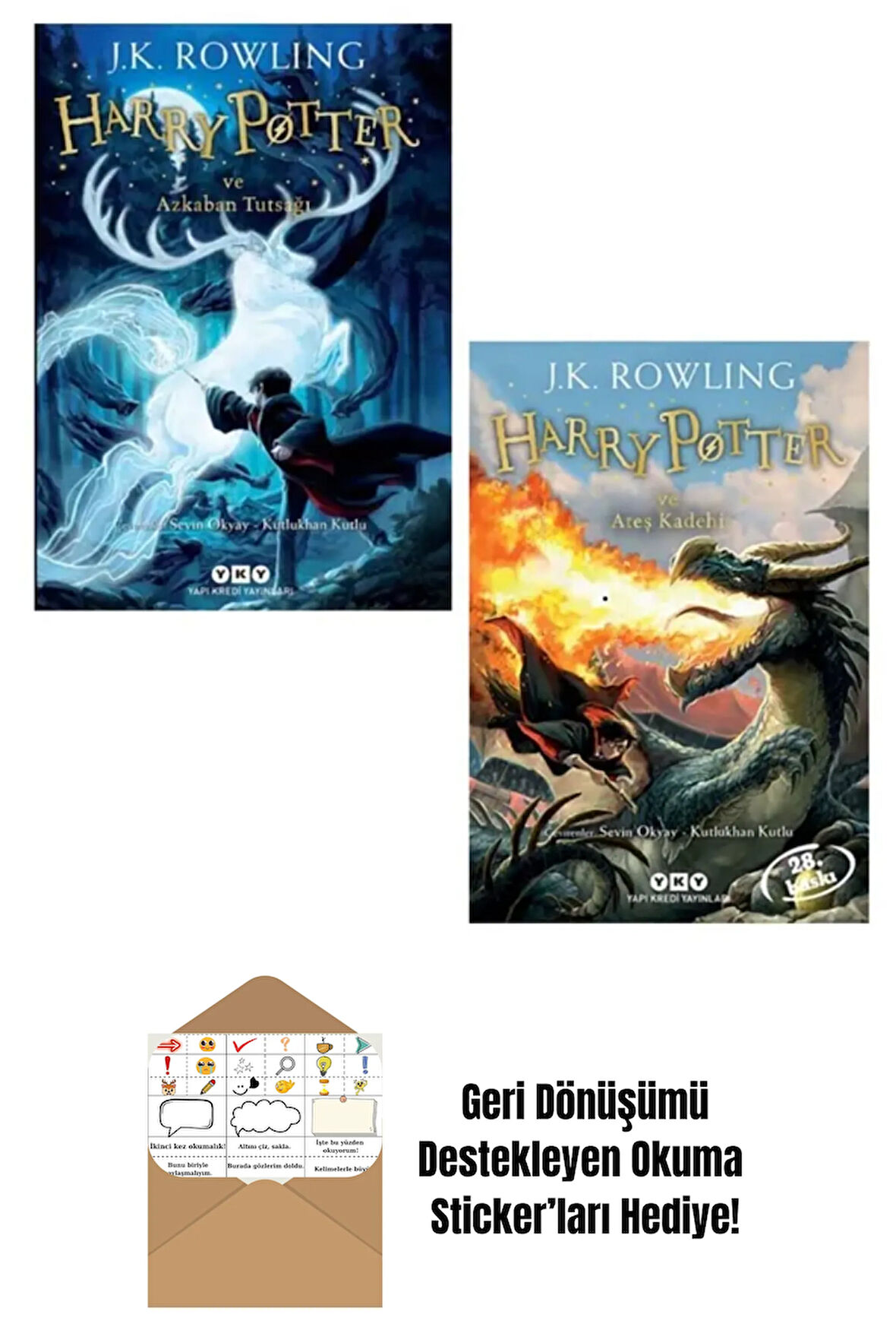 Harry Potter Ve Azkaban Tutsağı - Harry Potter Ve Ateş Kadehi + Okuma Sticker'ları