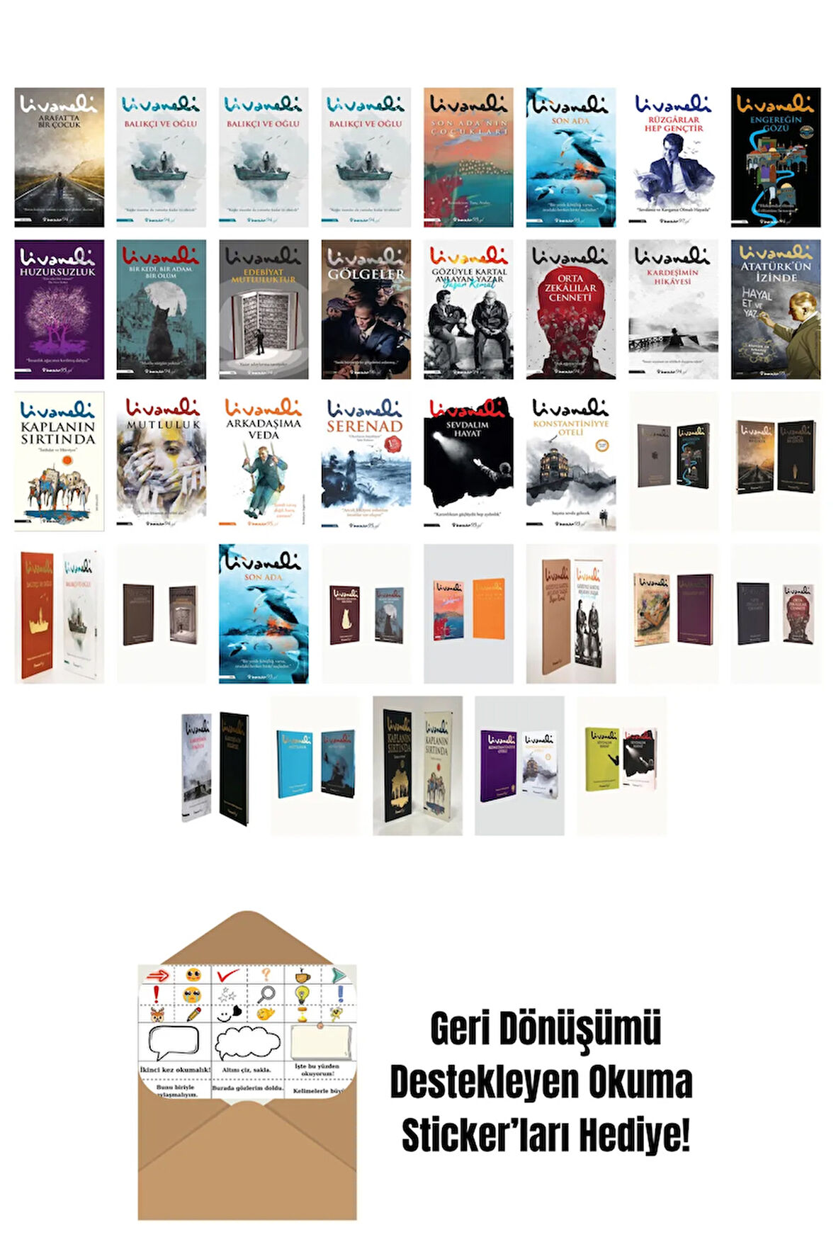 Zülfü Livaneli 37 Kitap Seti + Okuma Sticker'ları