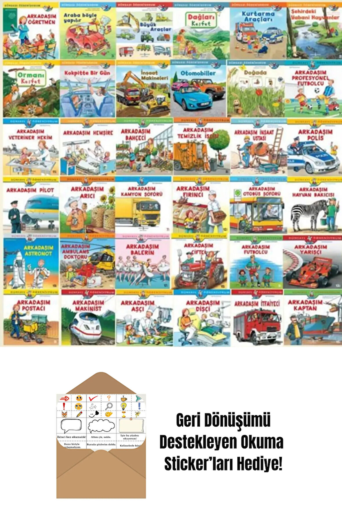 Dünyayı Öğreniyorum Set 36 Kitap + Okuma Sticker'ları