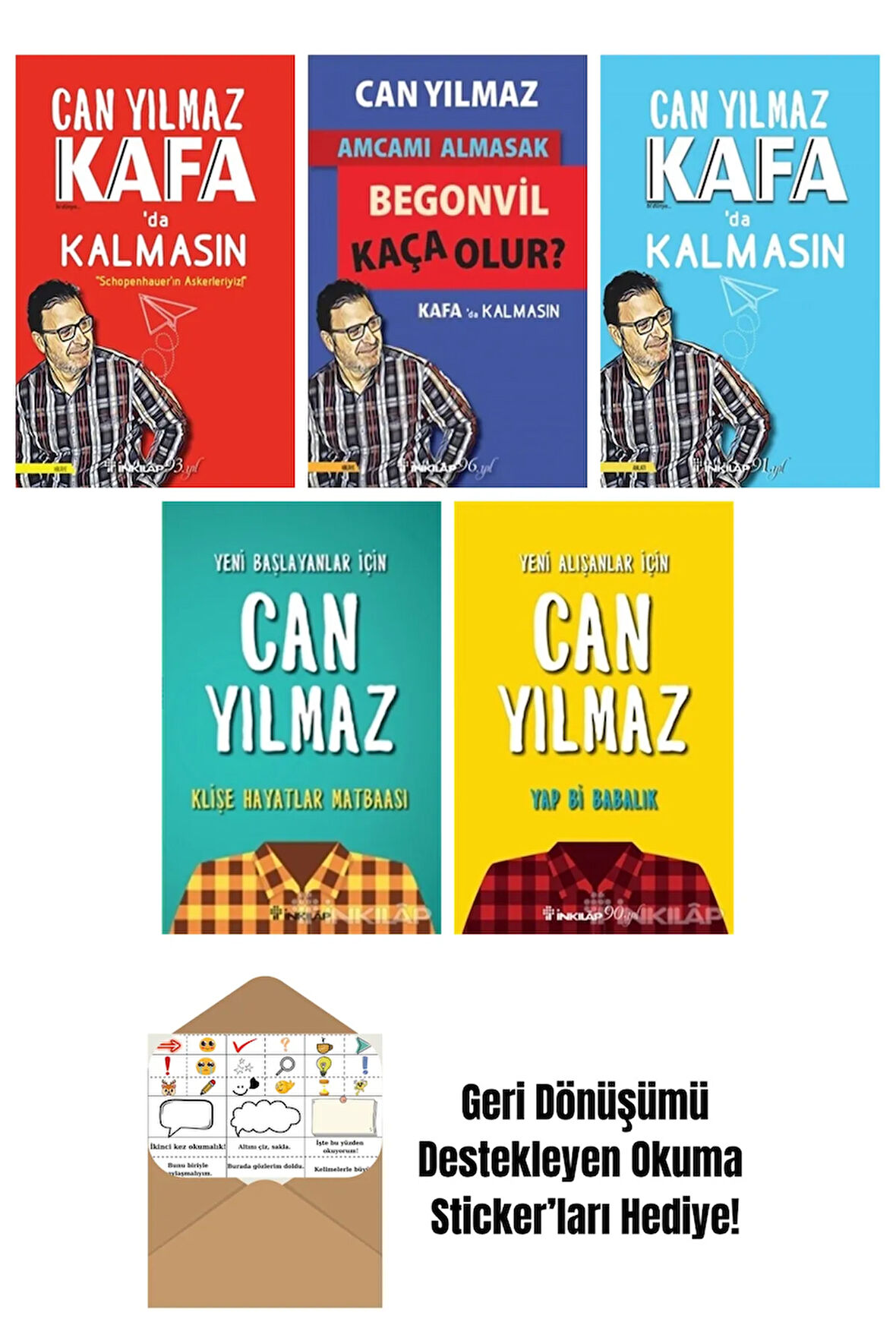 Can Yılmaz 5 Kitap Seti + Okuma Sticker'ları