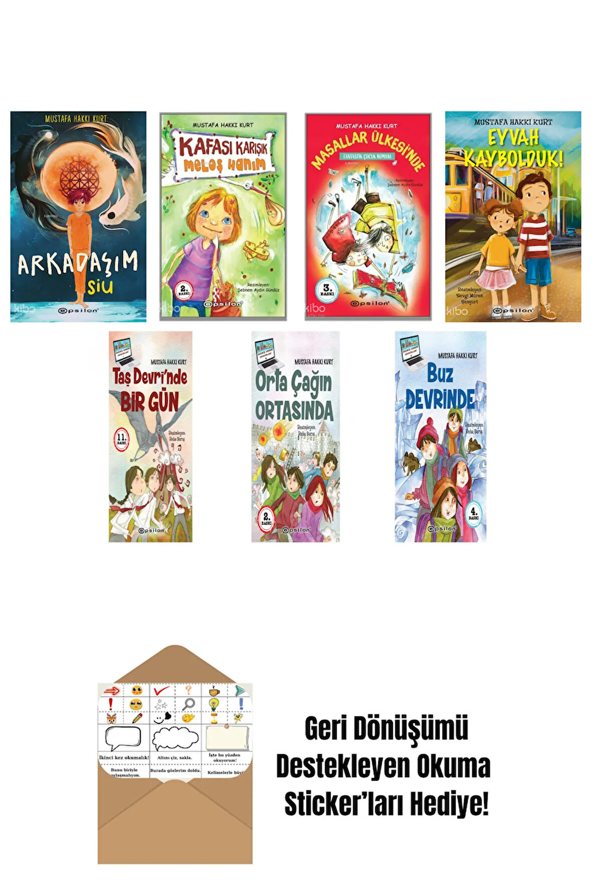 Mustafa Hakkı Kurt 7 Kitap Seti + Okuma Sticker'ları