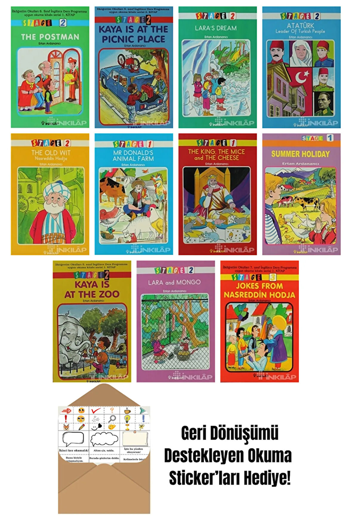 Ertan Ardanancı 11 Kitap Seti + Okuma Sticker'ları