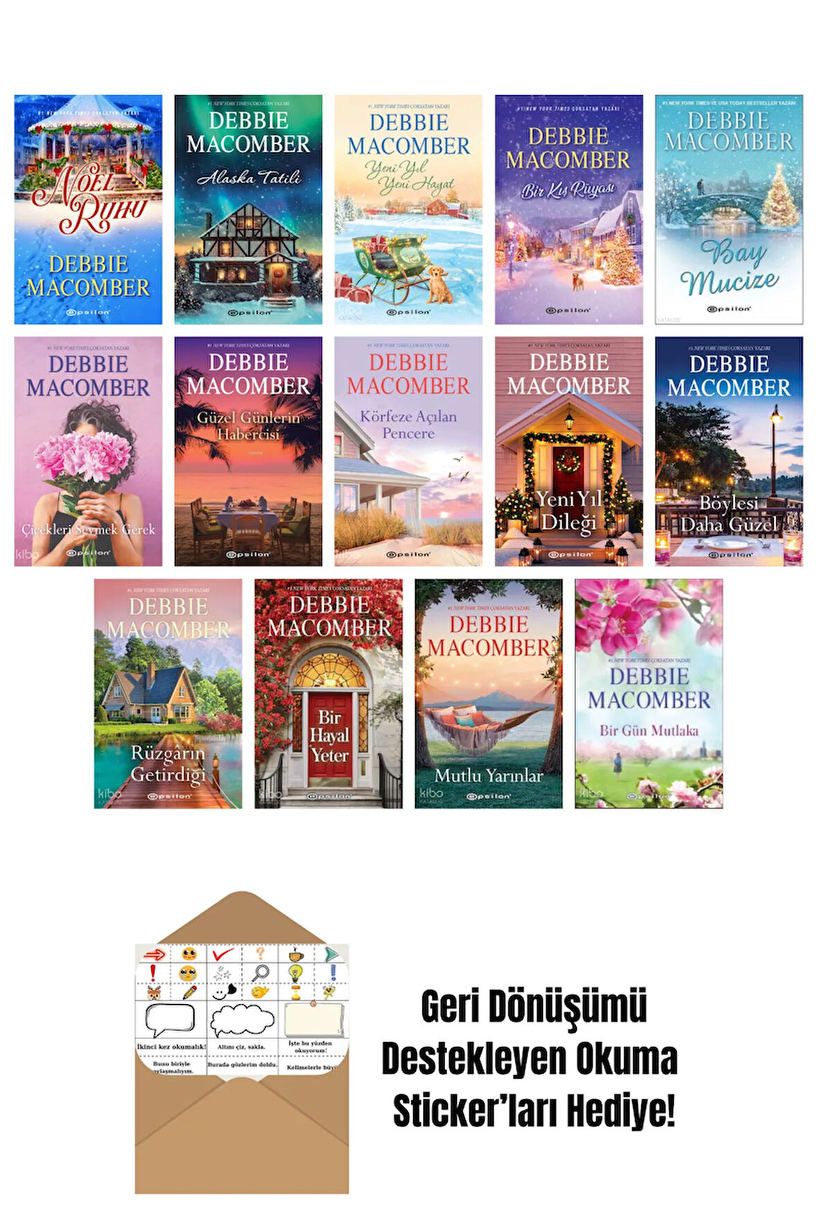 Debbie Macomber 14 Kitap Seti + Okuma Sticker'ları