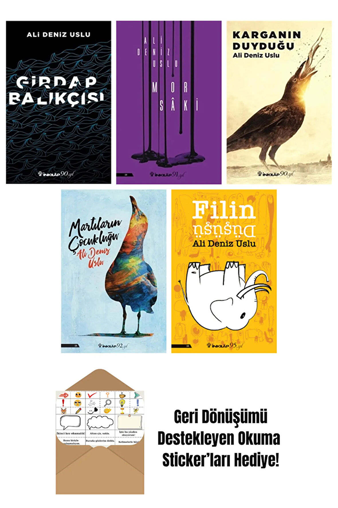 Ali Deniz Uslu 5 Kitap Seti + Okuma Sticker'ları