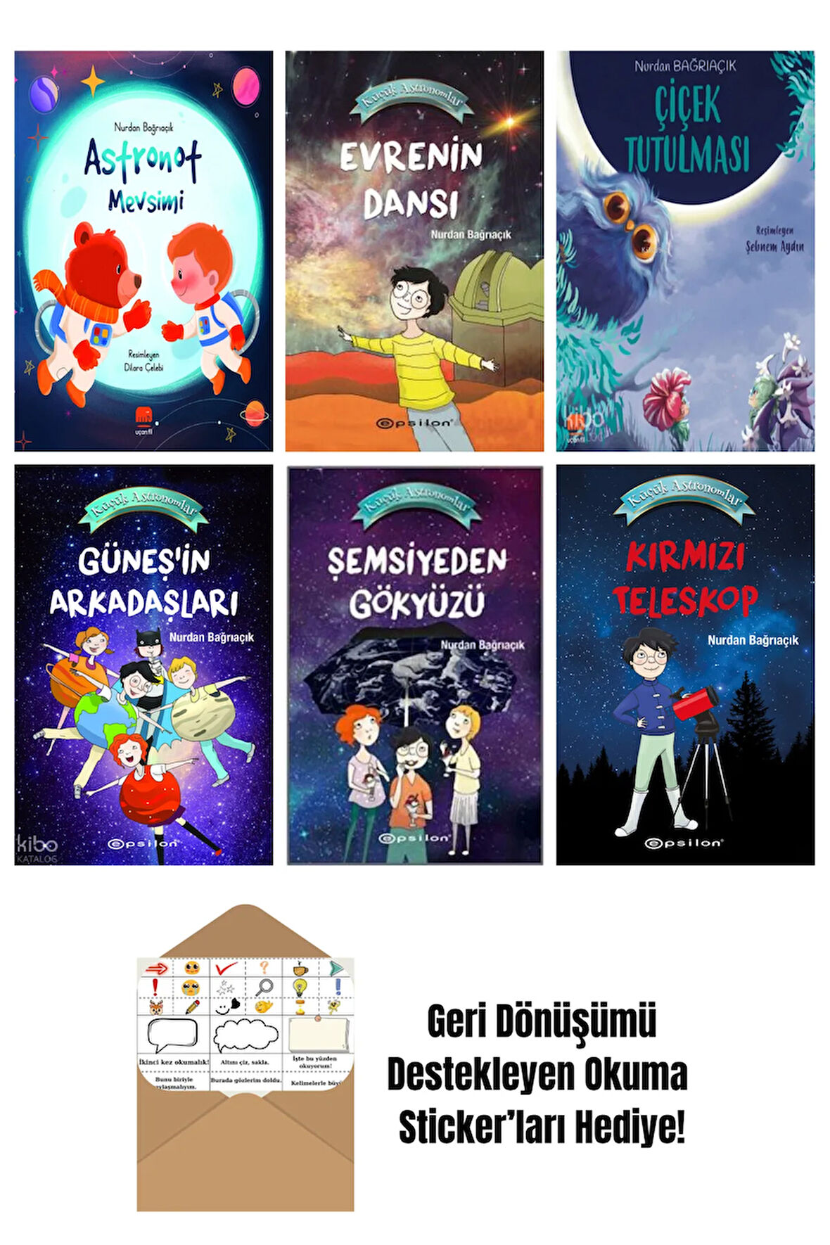 Nurdan Bağrıaçık 6 Kitap Seti + Okuma Sticker'ları