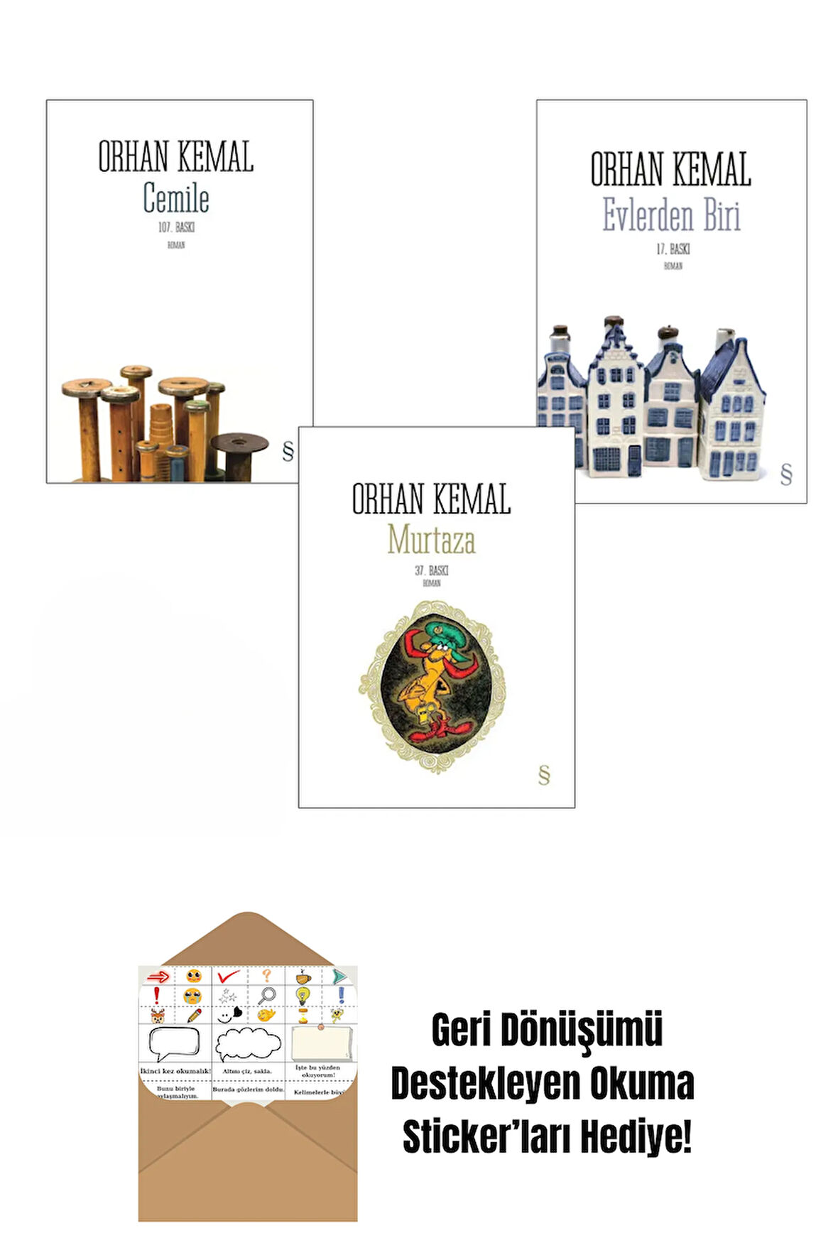 Cemile - Murtaza - Evlerden biri -Orhan Kemal + Okuma Sticker'ları