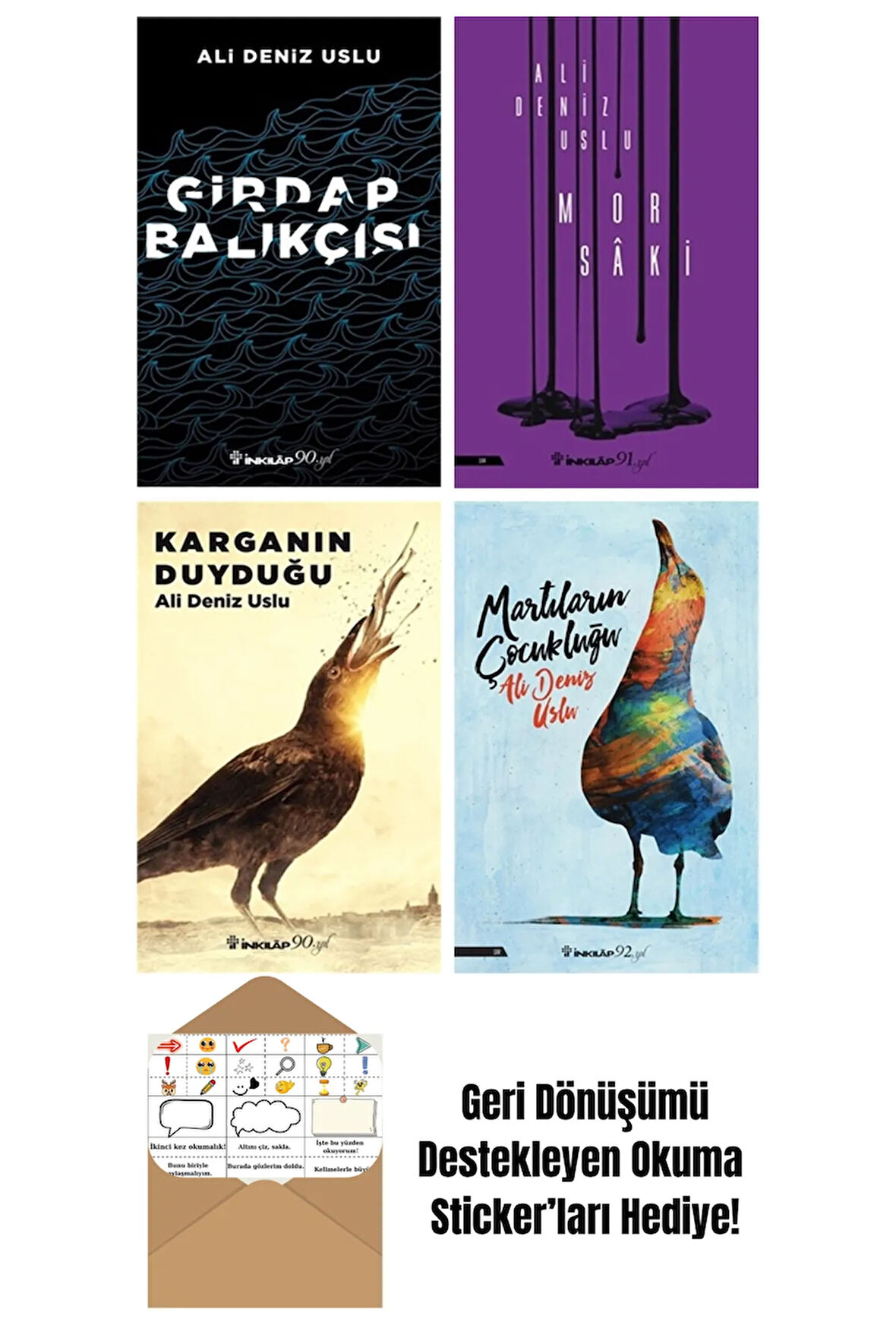 Ali Deniz Uslu 4 Kitap Seti + Okuma Sticker'ları