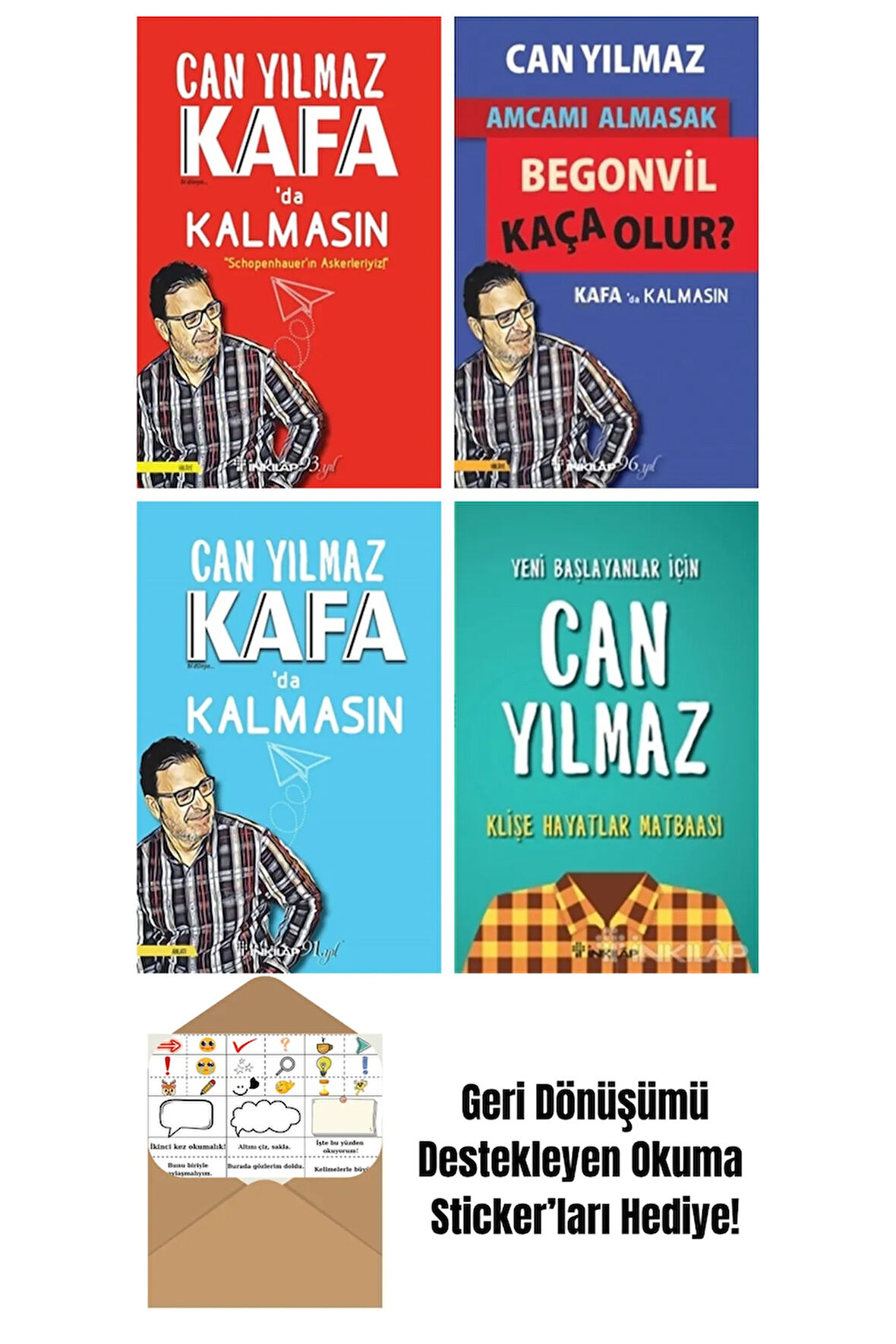 Can Yılmaz 4 Kitap Seti + Okuma Sticker'ları