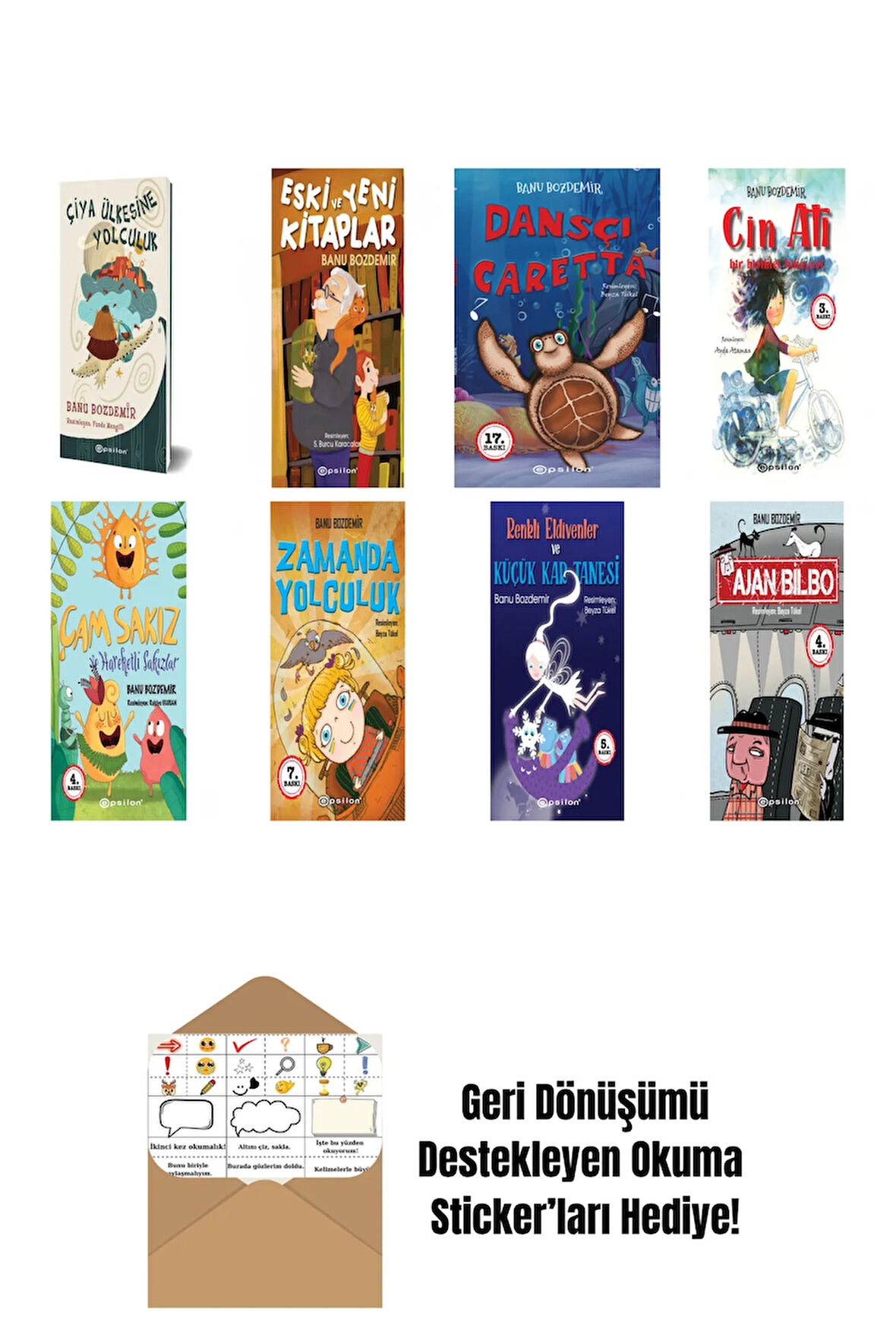 Banu Bozdemir 8 Kitap Seti + Okuma Sticker'ları