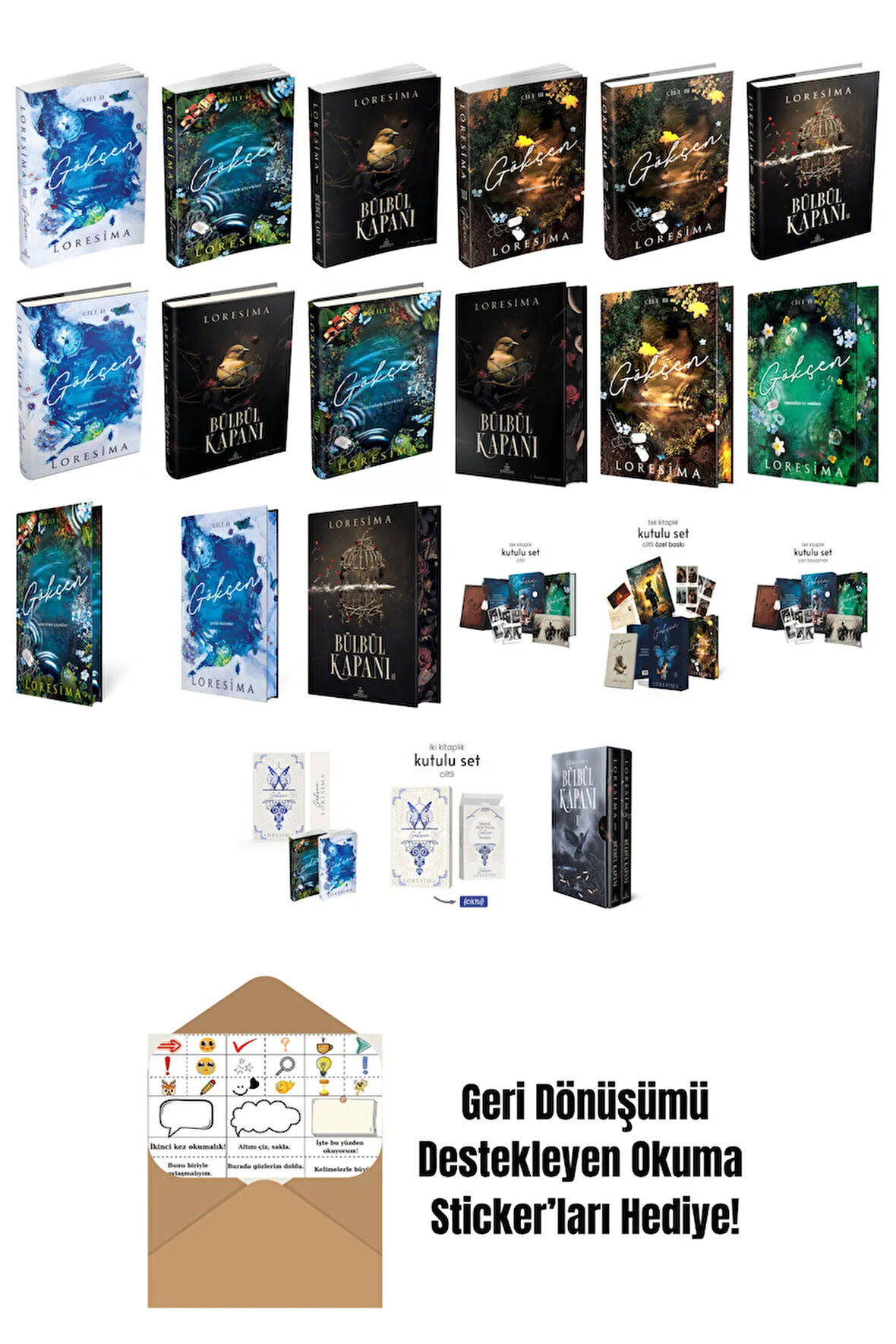 Loresima 21 Kitap Seti + Okuma Sticker'ları