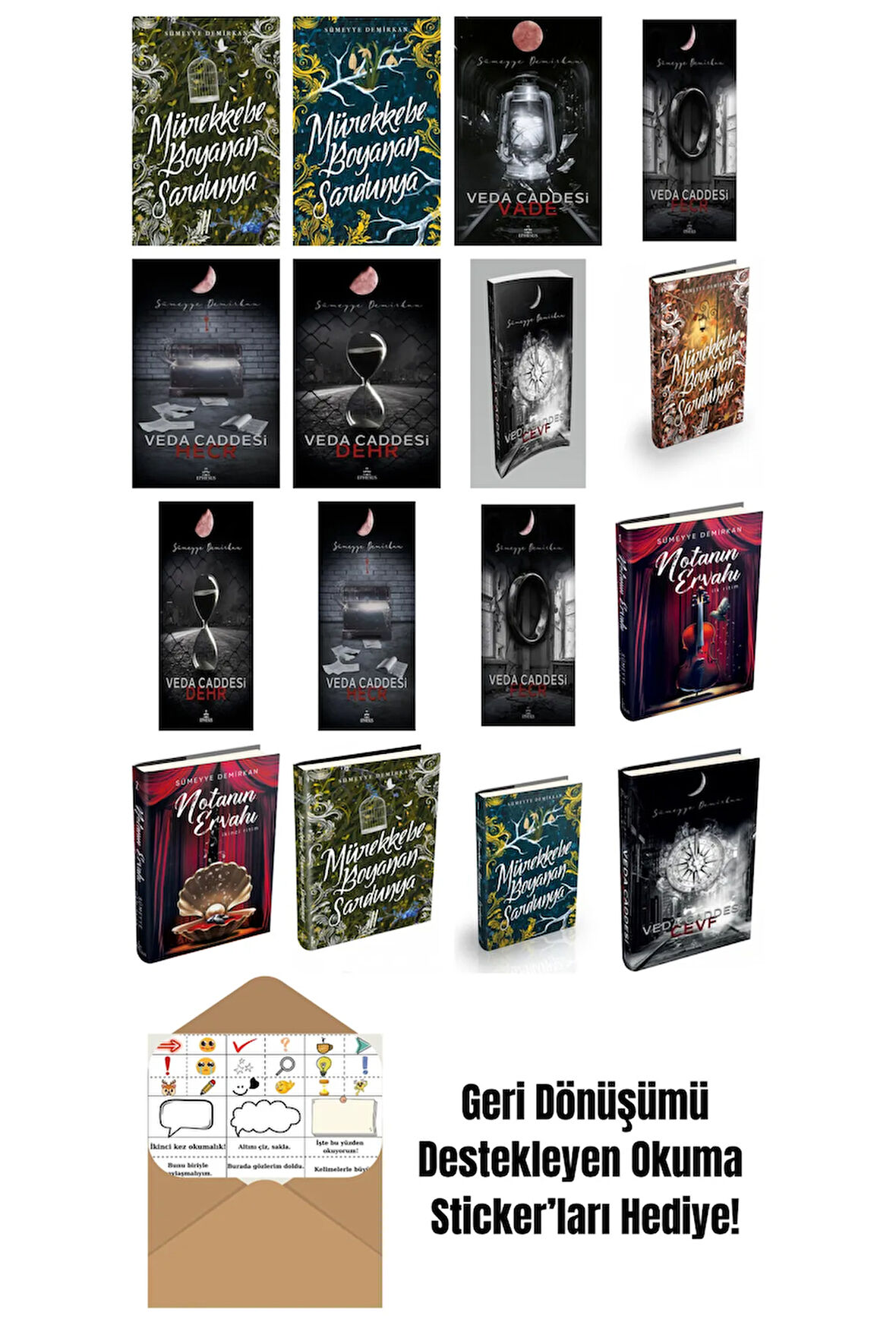 Sümeyye Demirkan 16 Kitap Seti + Okuma Sticker'ları