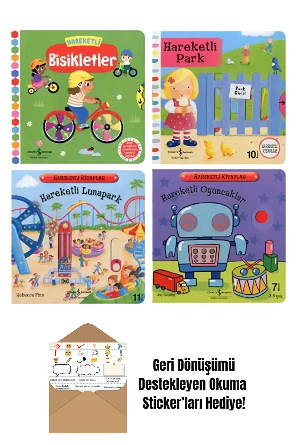 Hareketli Bisikletler + Park + Lunapark + Oyuncaklar + Okuma Sticker'ları