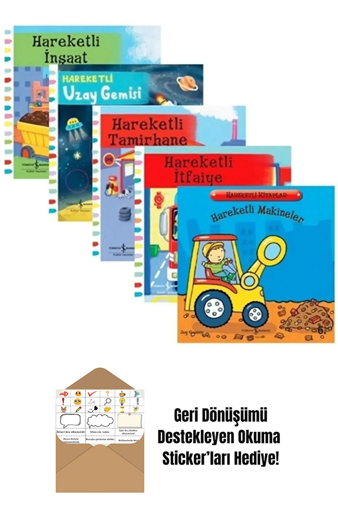 Hareketli Kitaplar 5 Kitap Set 2 + Okuma Sticker'ları