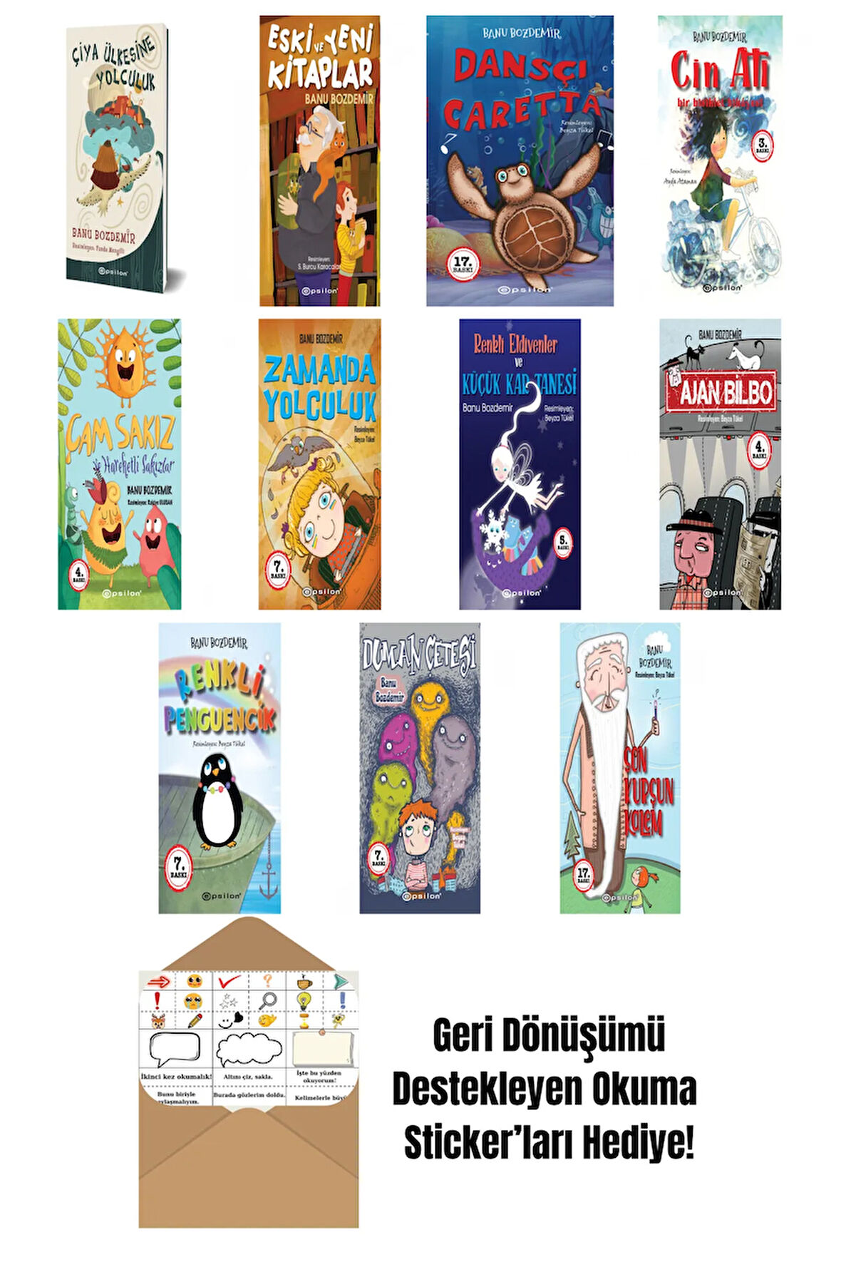 Banu Bozdemir 11 Kitap Seti + Okuma Sticker'ları
