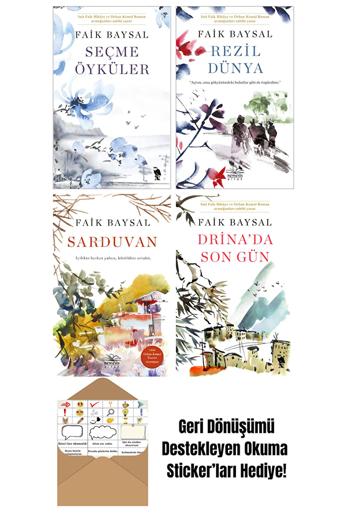 Faik Baysal 4 Kitap Seti + Okuma Sticker'ları