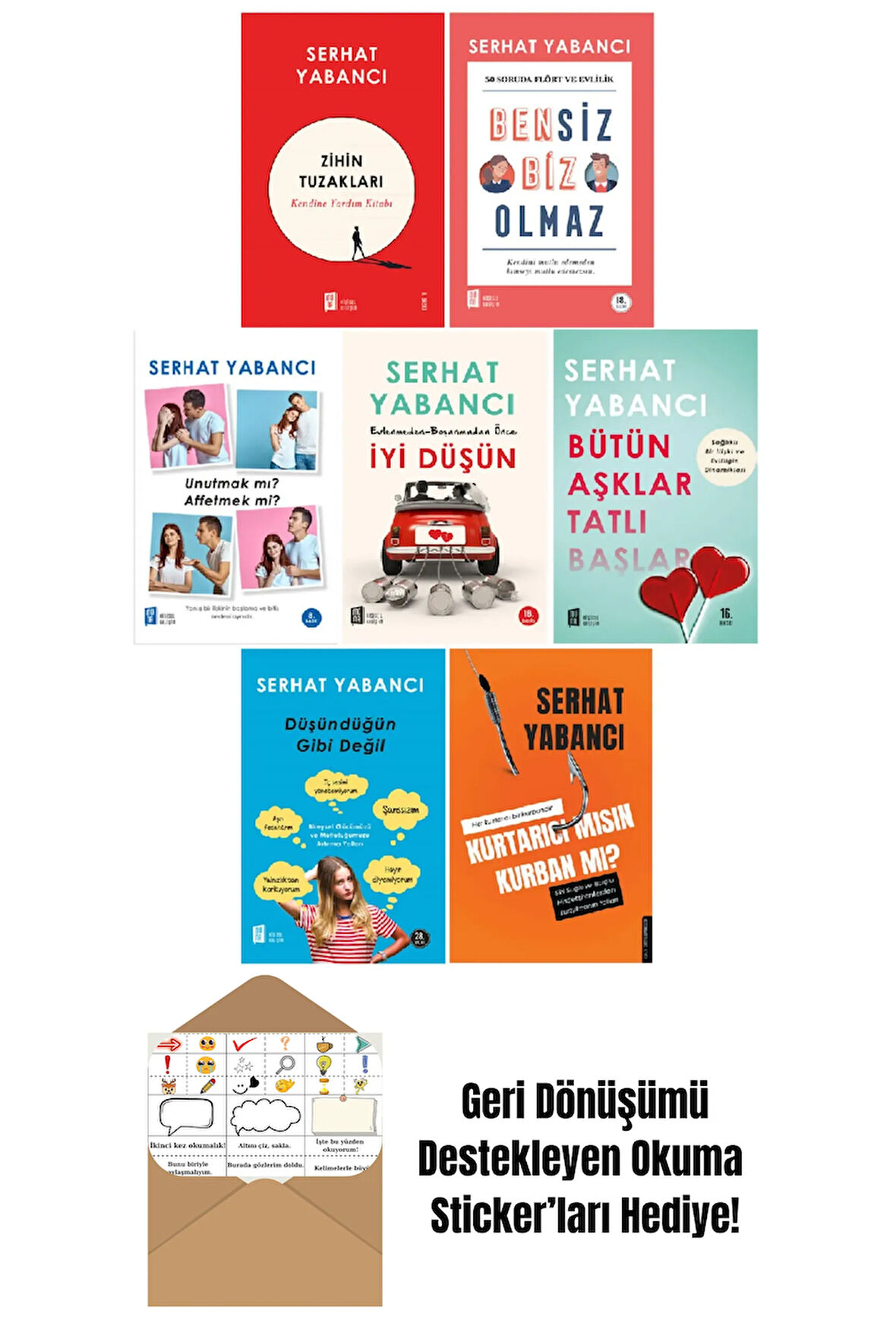 Serhat Yabancı 7 Kitap Set + Okuma Sticker'ları