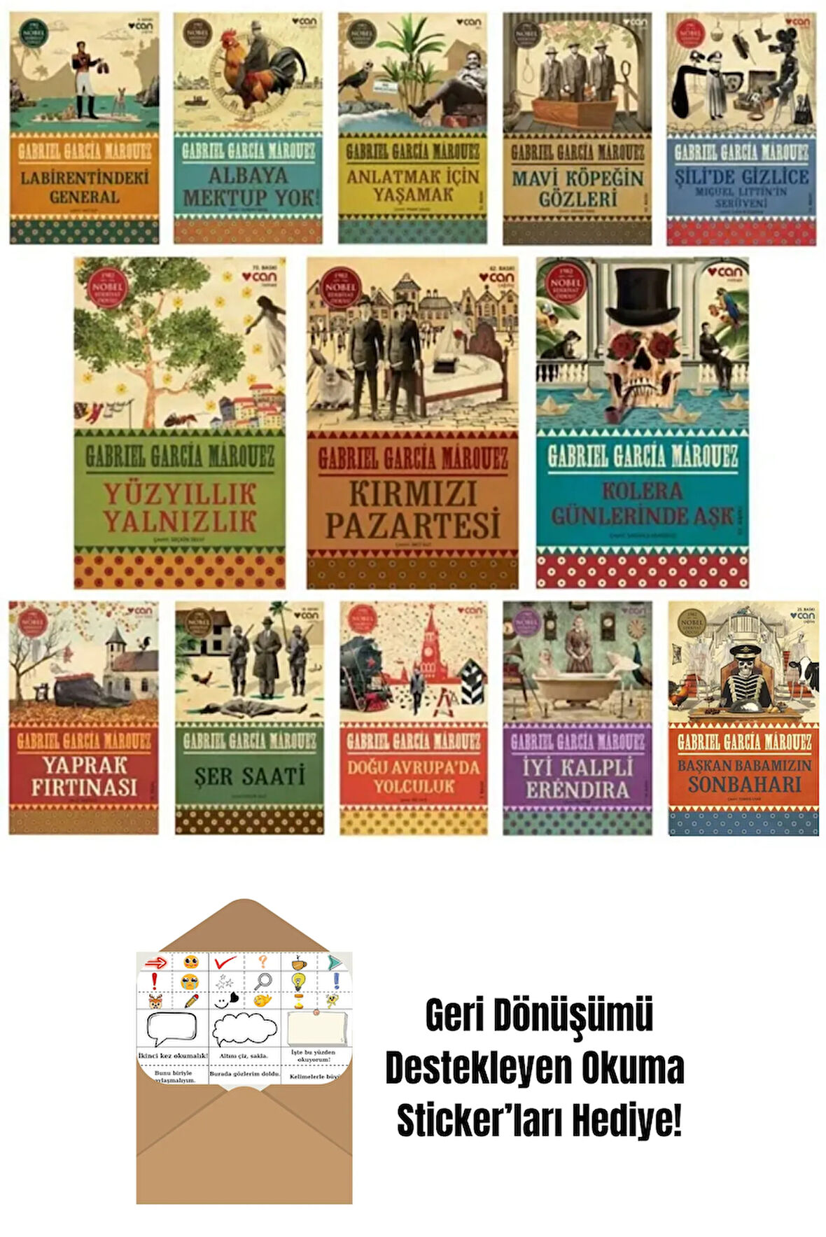 Gabrıel Garcia Marquez 13 Kitap Set + Okuma Sticker'ları