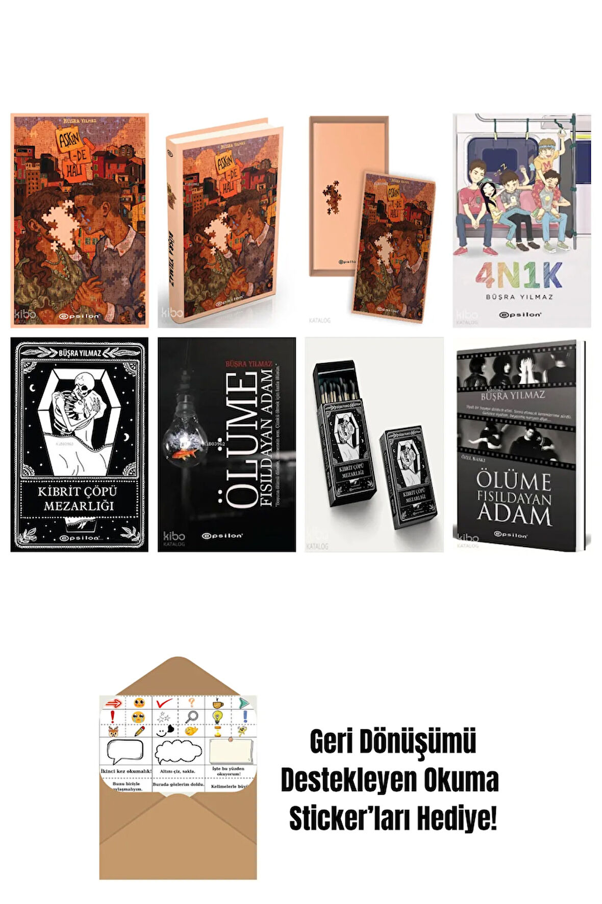 Büşra Yılmaz 8 Kitap Seti + Okuma Sticker'ları