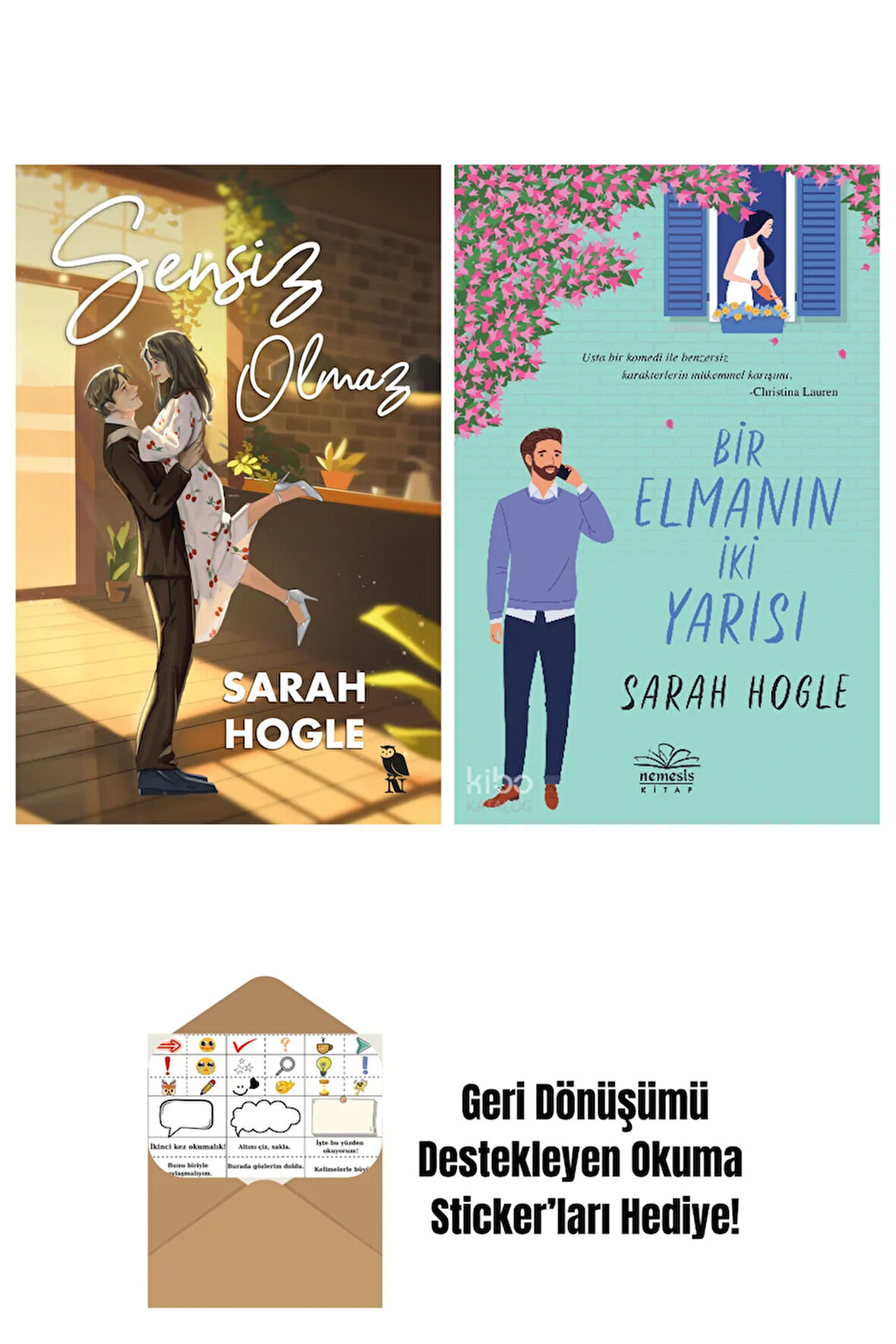 Sarah Hogle 2 Kitap Seti + Okuma Sticker'ları
