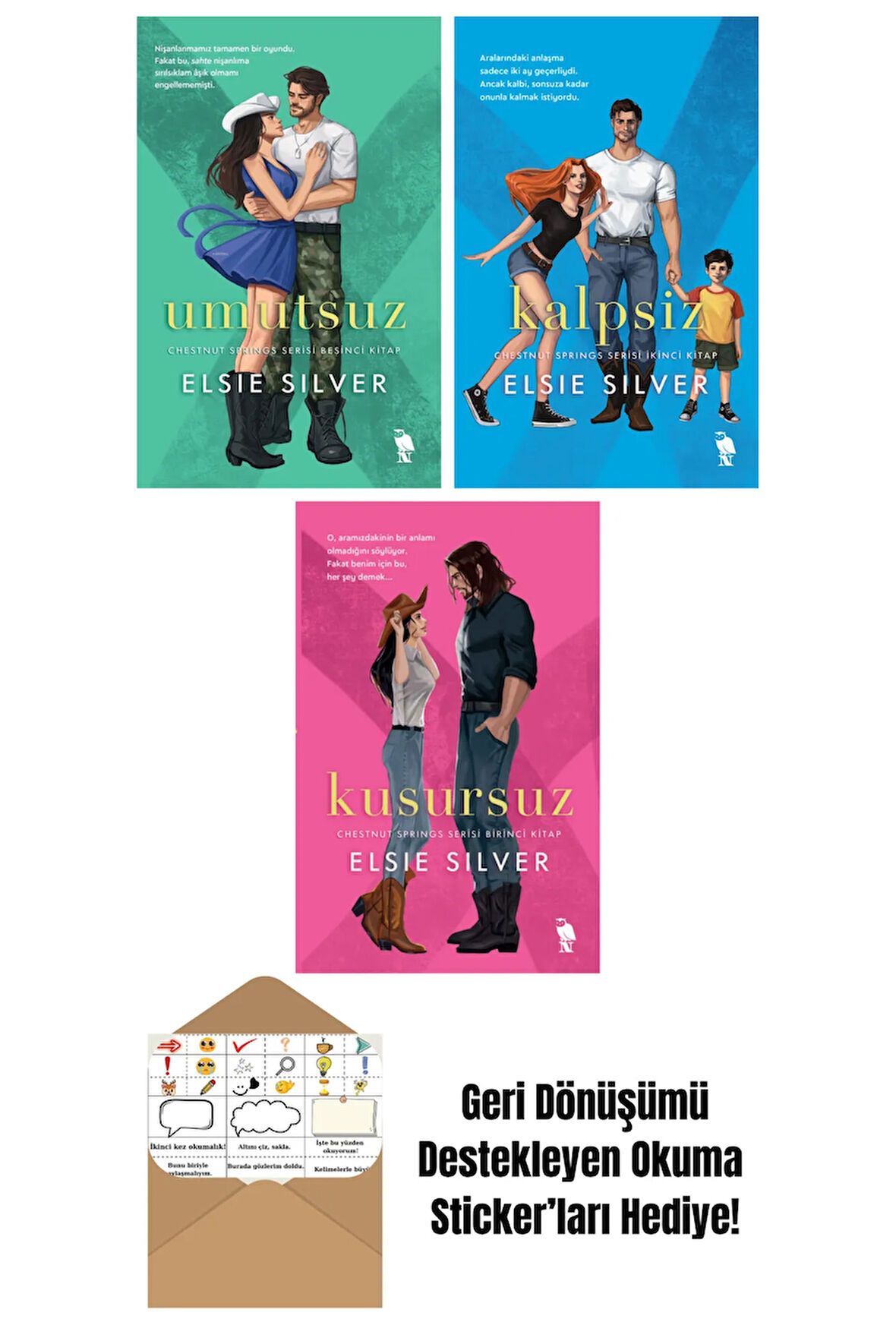 Elsie Silver 3 Kitap Seti + Okuma Sticker'ları
